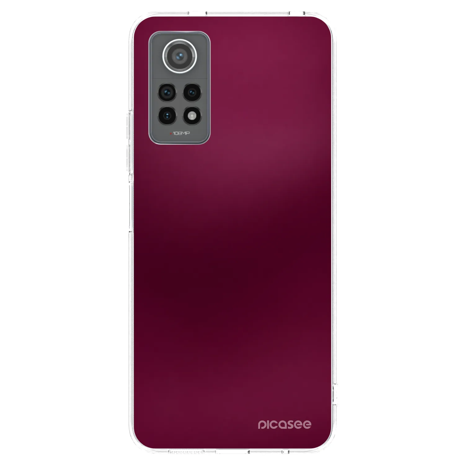 Picasee silikonowe przeźroczyste etui na Xiaomi Redmi Note 12 Pro 4G - Velvet Bordeaux