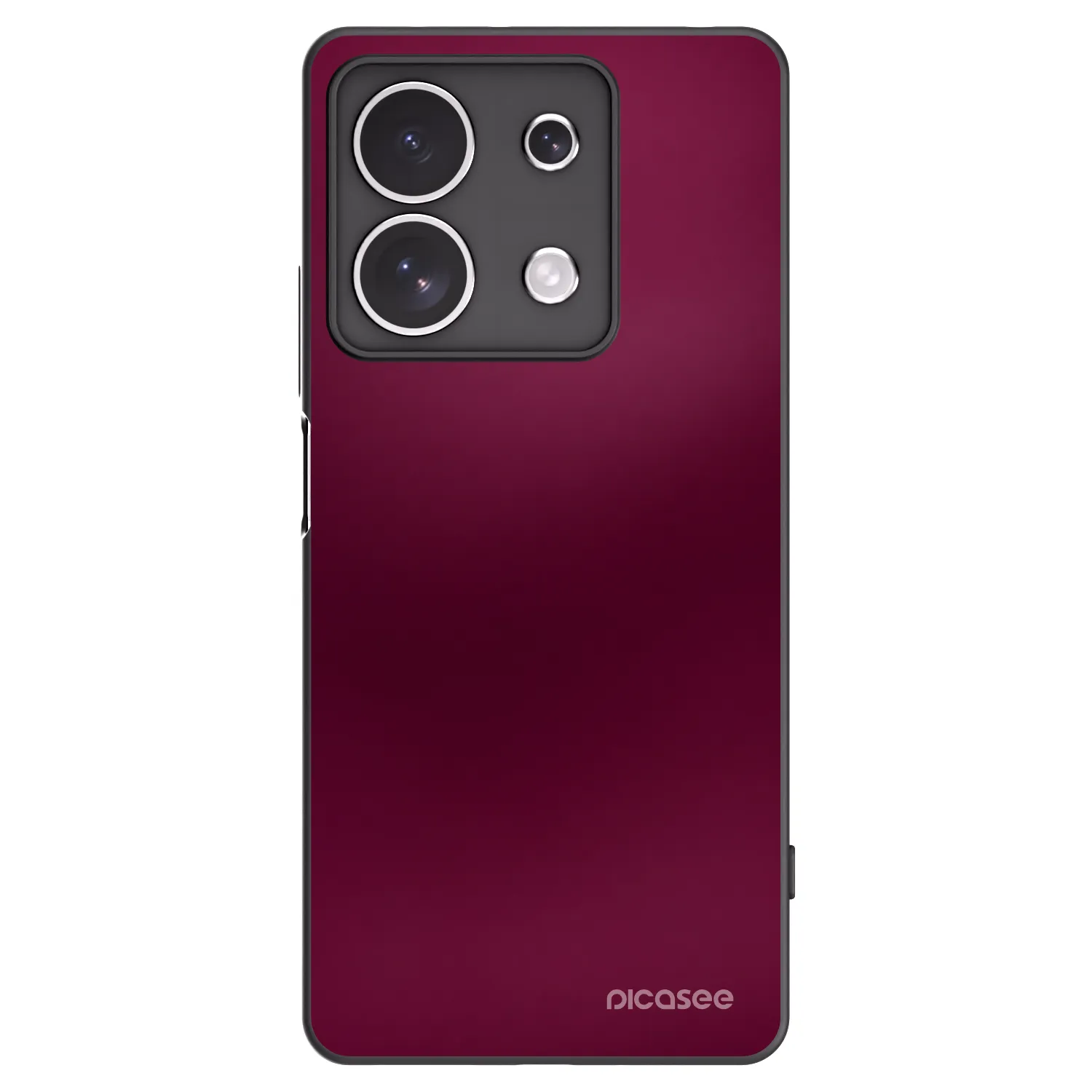 Picasee silikonowe czarne etui na Xiaomi Redmi Note 13 4G - Velvet Bordeaux