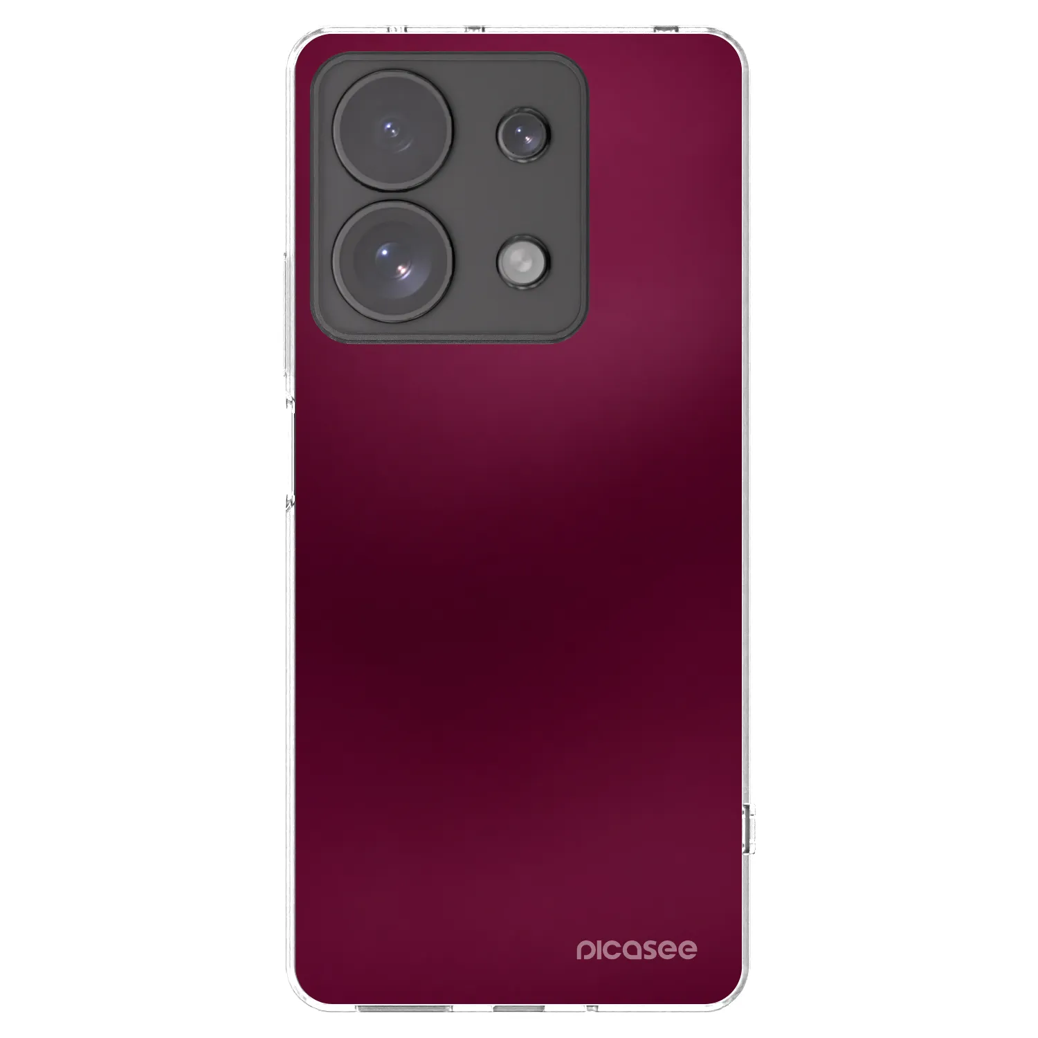 Picasee silikonowe przeźroczyste etui na Xiaomi Redmi Note 13 Pro 4G - Velvet Bordeaux