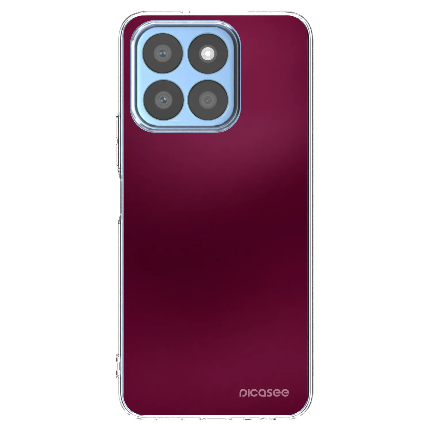 Picasee silikonowe przeźroczyste etui na Honor X8b - Velvet Bordeaux