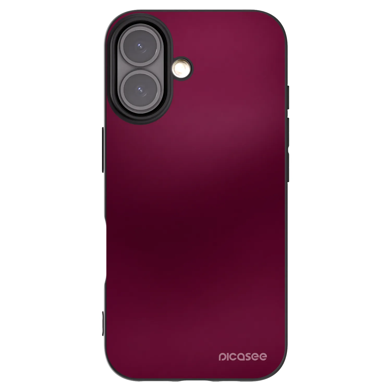 Picasee silikonowe czarne etui na Apple iPhone 16 - Velvet Bordeaux