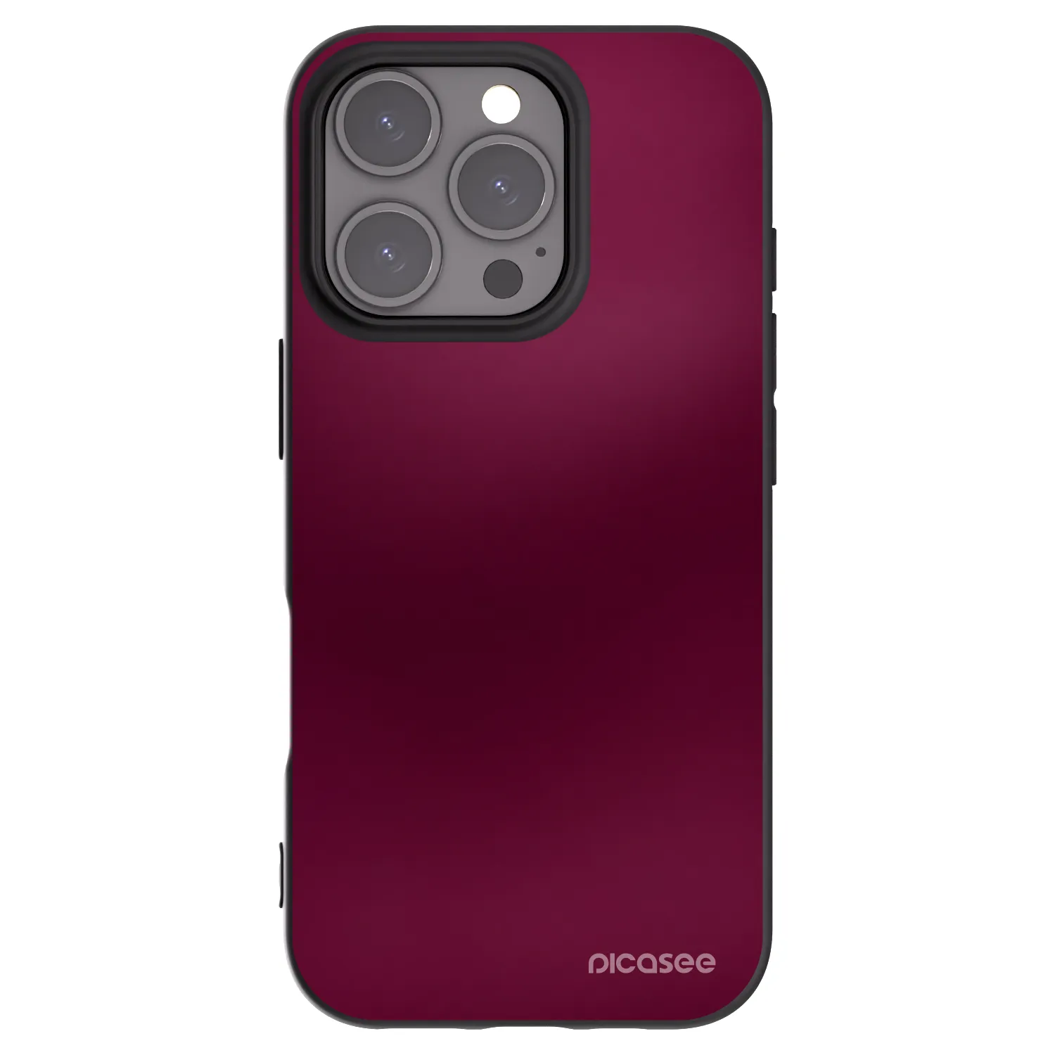 Picasee silikonowe czarne etui na Apple iPhone 16 Pro - Velvet Bordeaux