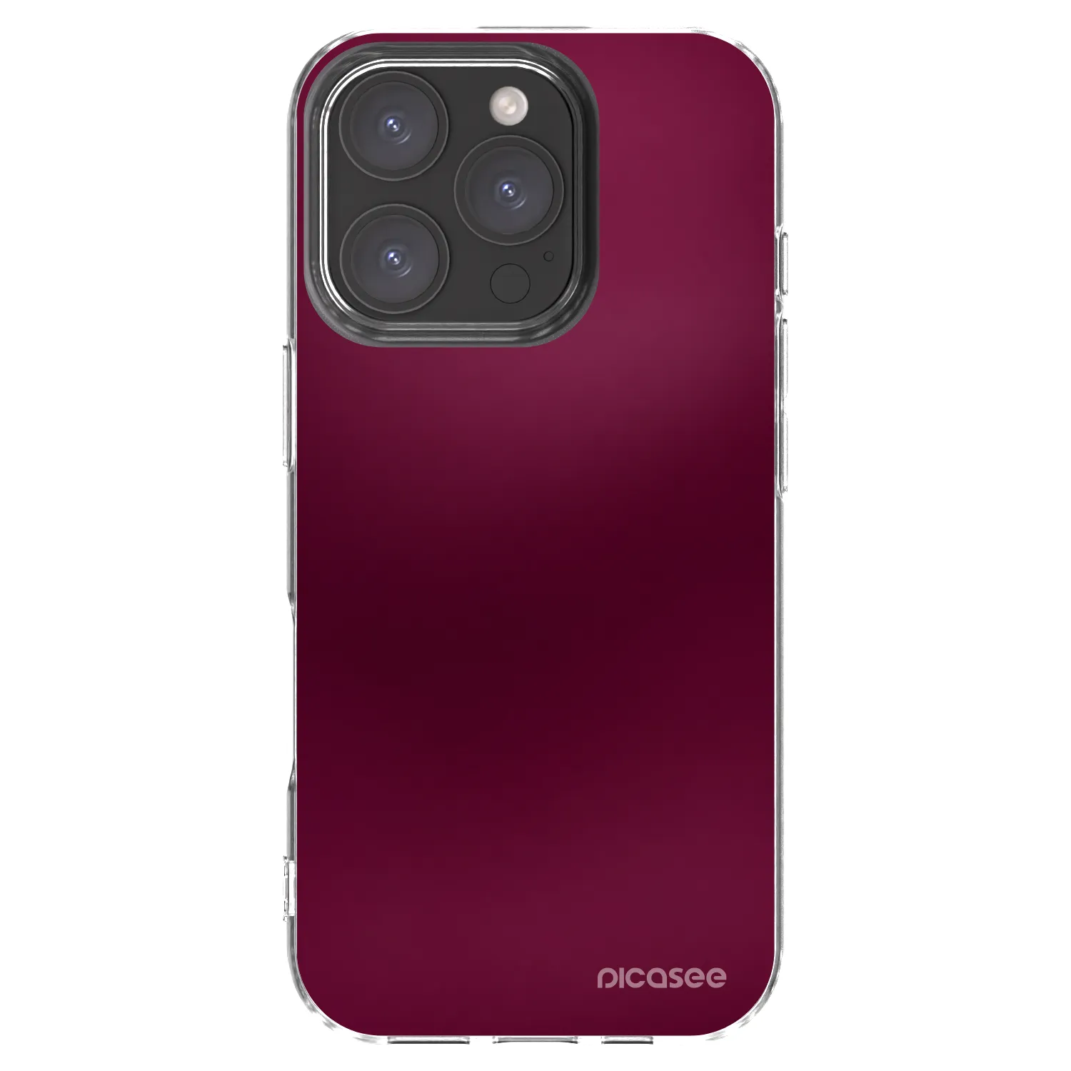 Picasee silikonowe przeźroczyste etui na Apple iPhone 16 Pro - Velvet Bordeaux