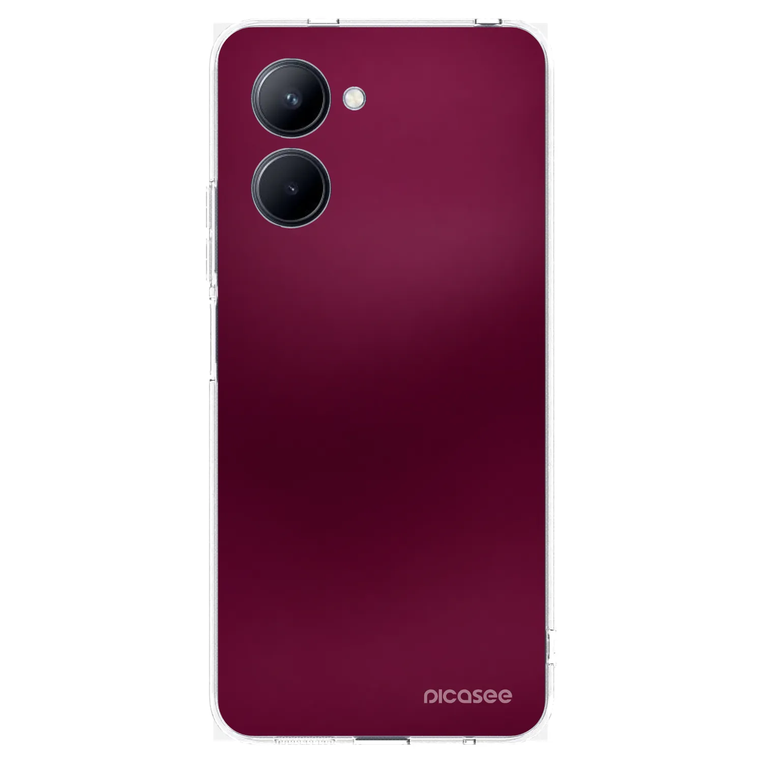 Picasee silikonowe przeźroczyste etui na Realme C33 (2023) - Velvet Bordeaux