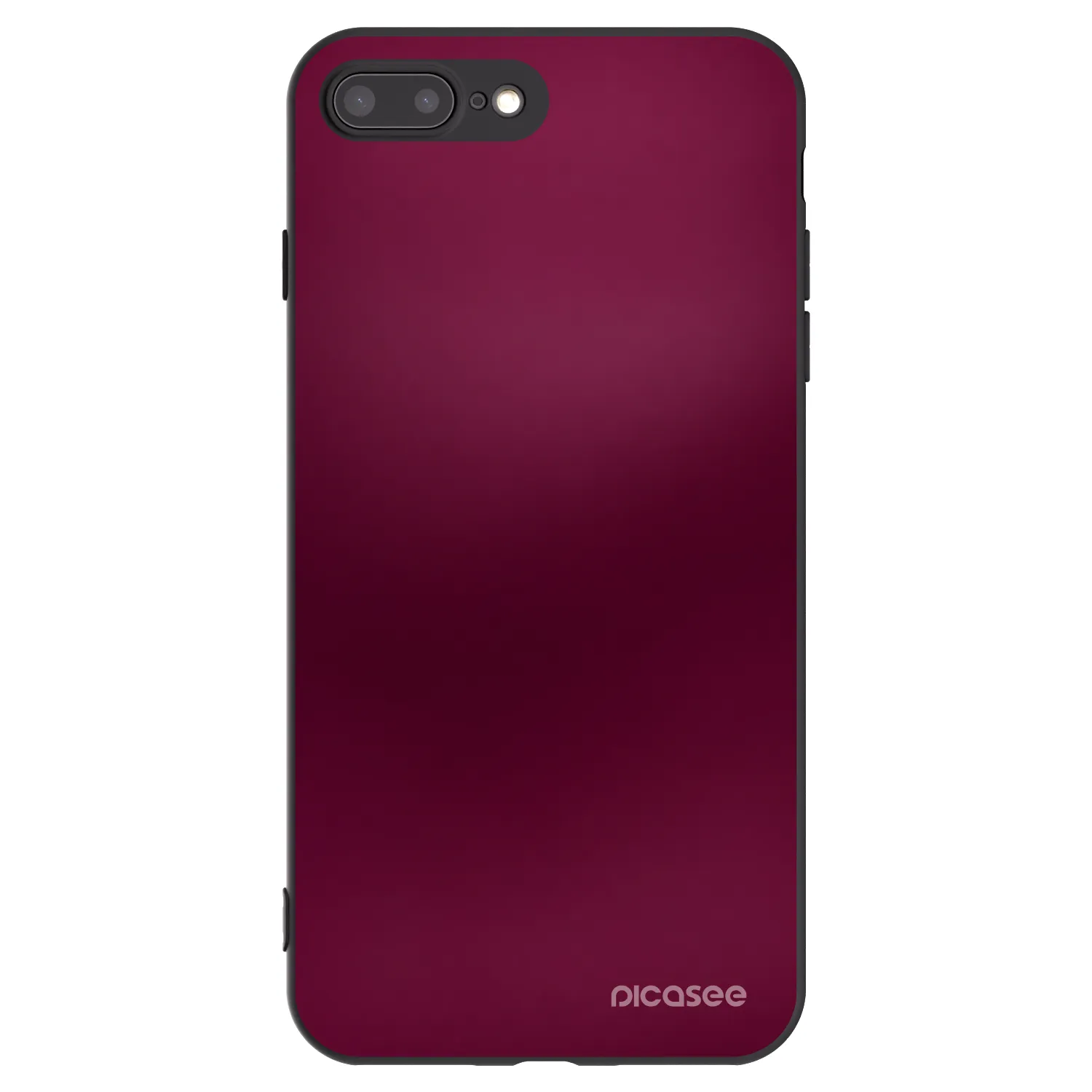 Picasee silikonowe czarne etui na Apple iPhone 8 Plus - Velvet Bordeaux