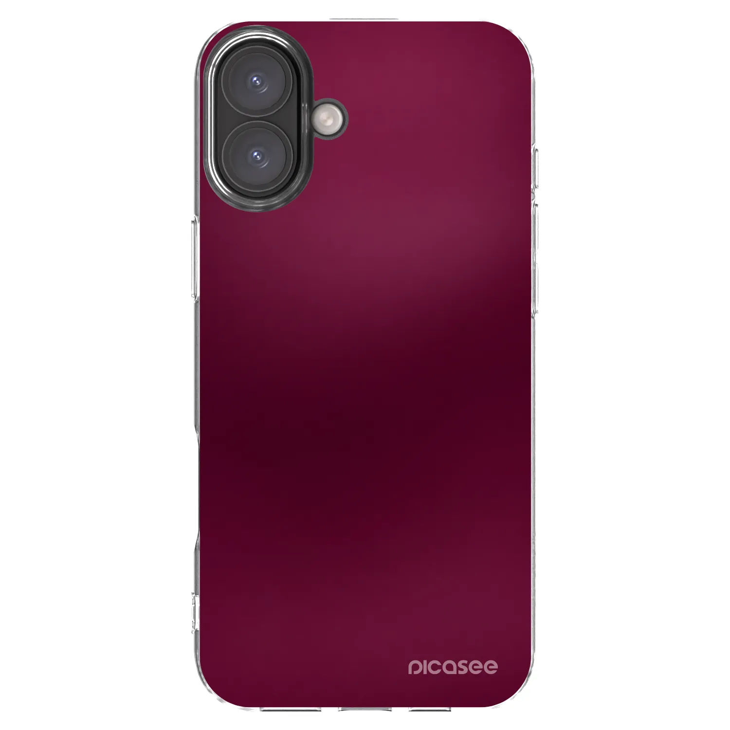 Picasee silikonowe przeźroczyste etui na Apple iPhone 16 Plus - Velvet Bordeaux
