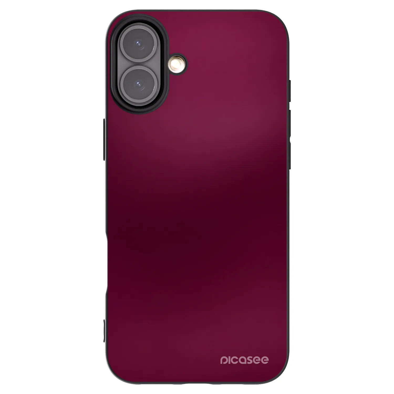 Picasee silikonowe czarne etui na Apple iPhone 16 Plus - Velvet Bordeaux