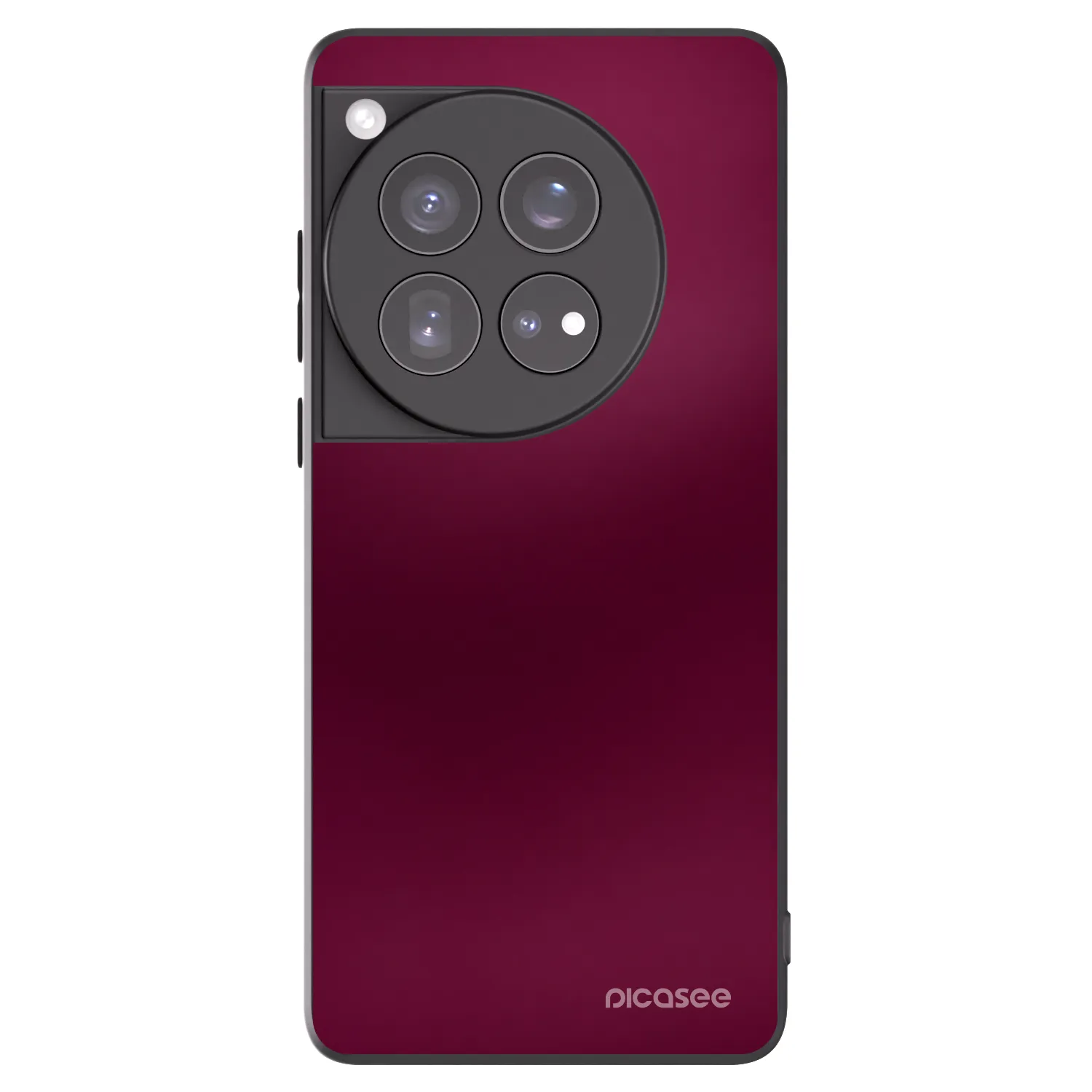 Picasee silikonowe czarne etui na OnePlus 12 5G - Velvet Bordeaux