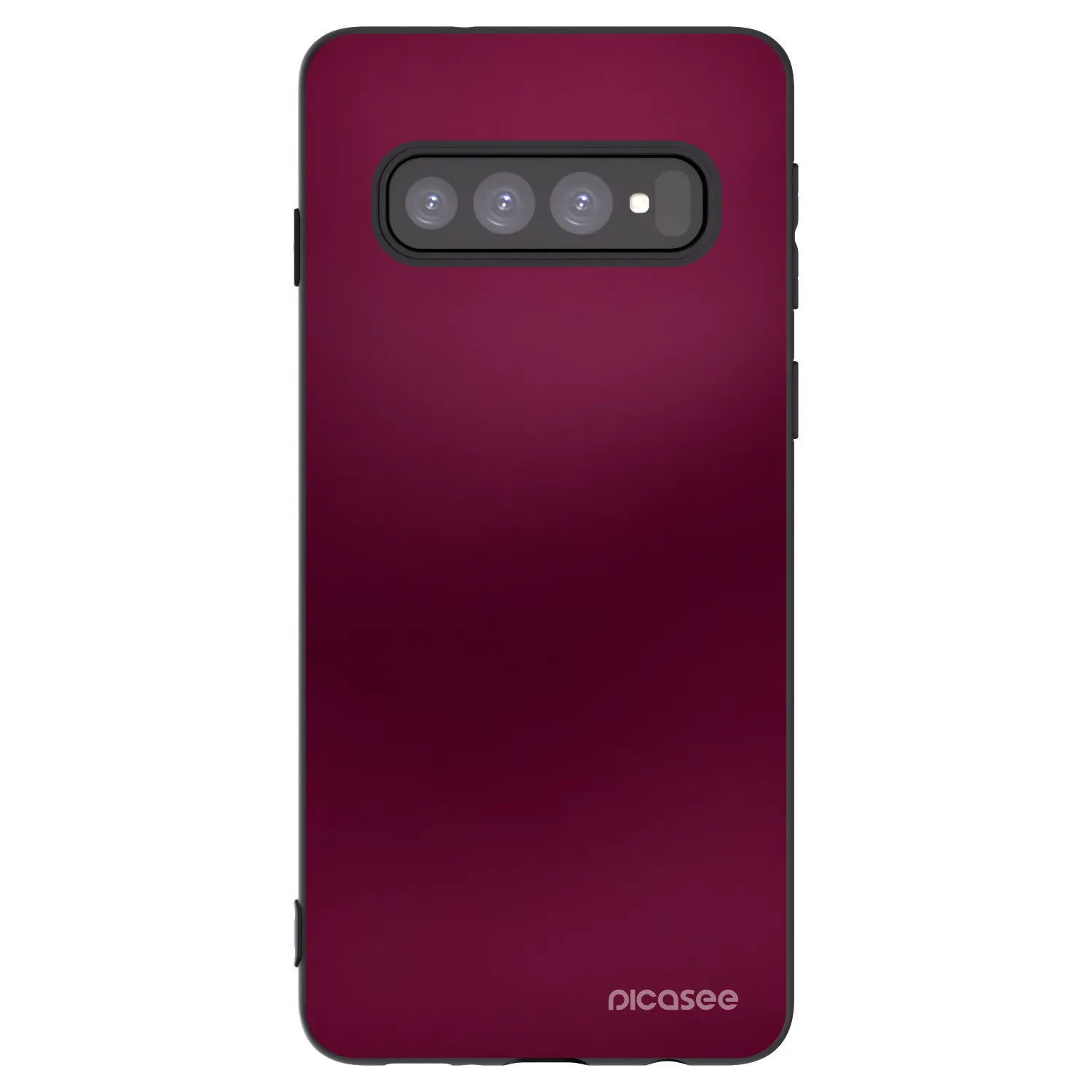 Picasee silikonowe czarne etui na Samsung Galaxy S10 G973 - Velvet Bordeaux