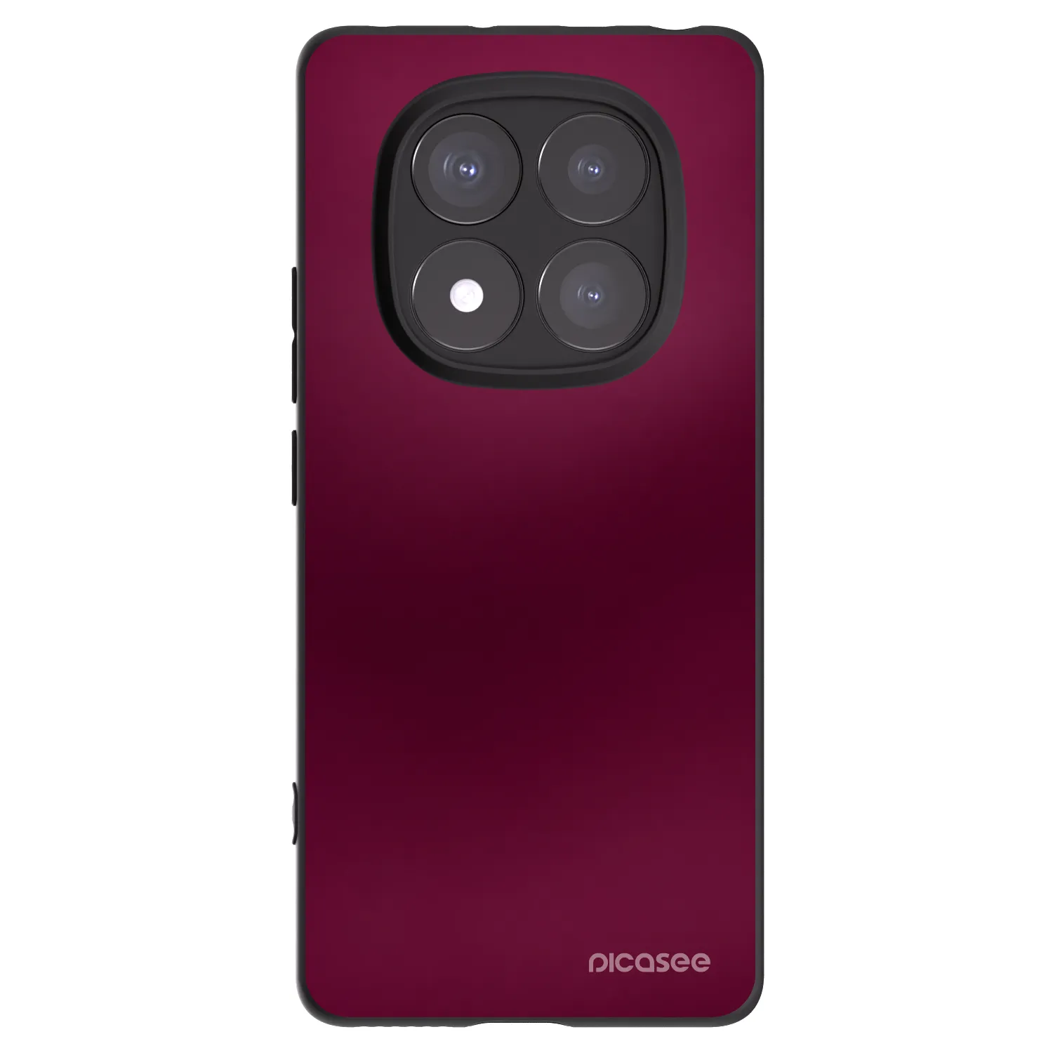 Picasee silikonowe czarne etui na Xiaomi Redmi Note 14 Pro+ 5G - Velvet Bordeaux