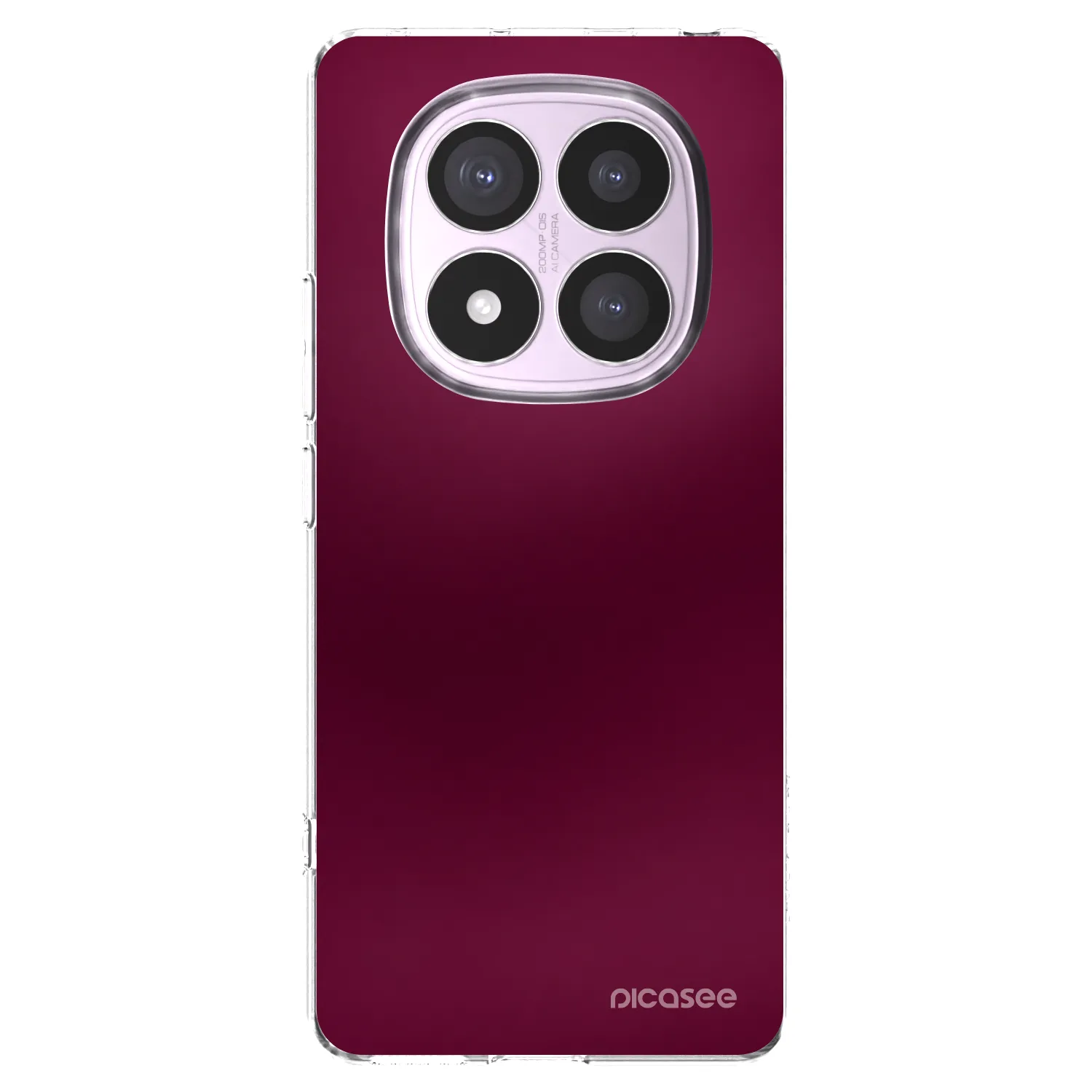 Picasee silikonowe przeźroczyste etui na Xiaomi Redmi Note 14 Pro 5G - Velvet Bordeaux