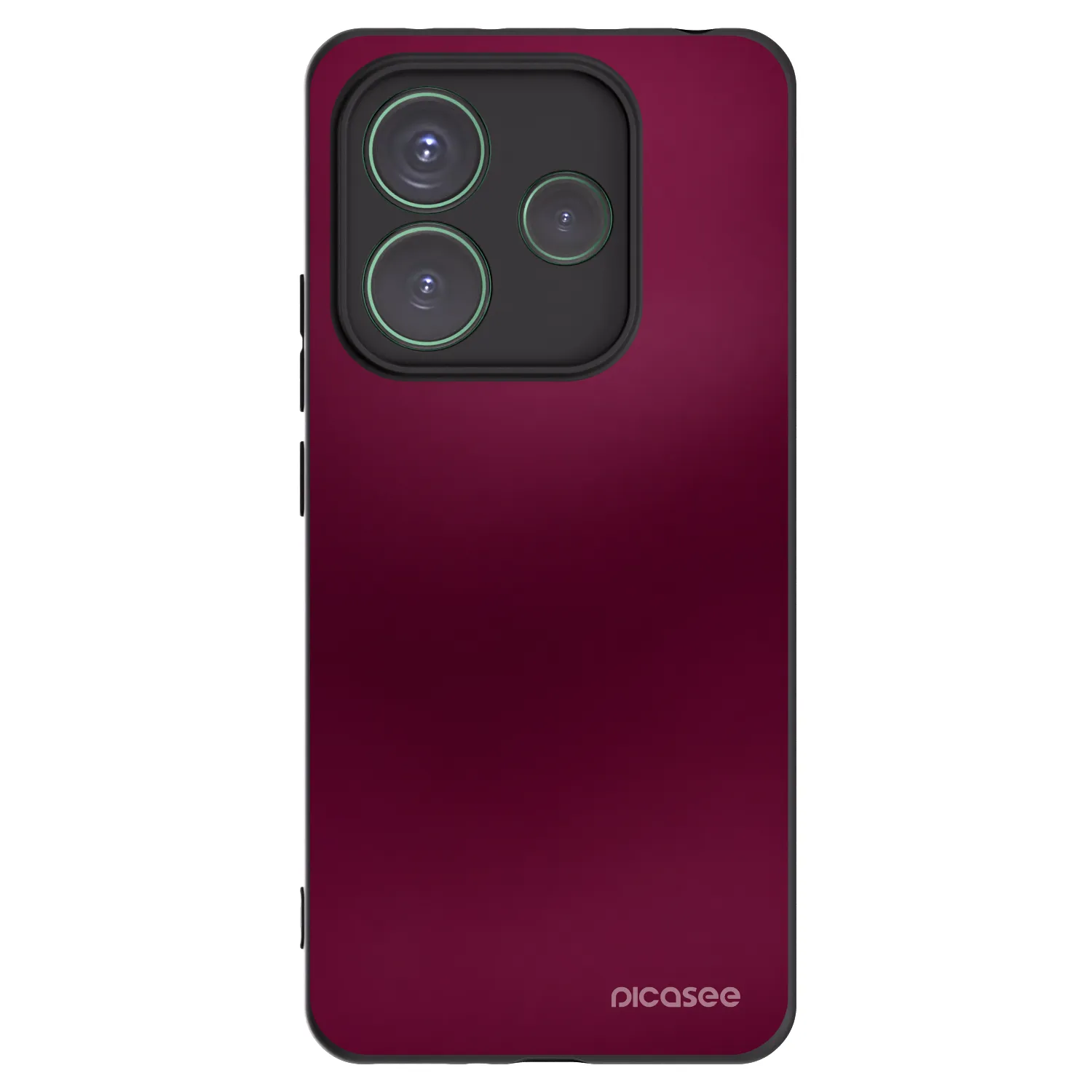 Picasee silikonowe czarne etui na Xiaomi Redmi Note 14 5G - Velvet Bordeaux