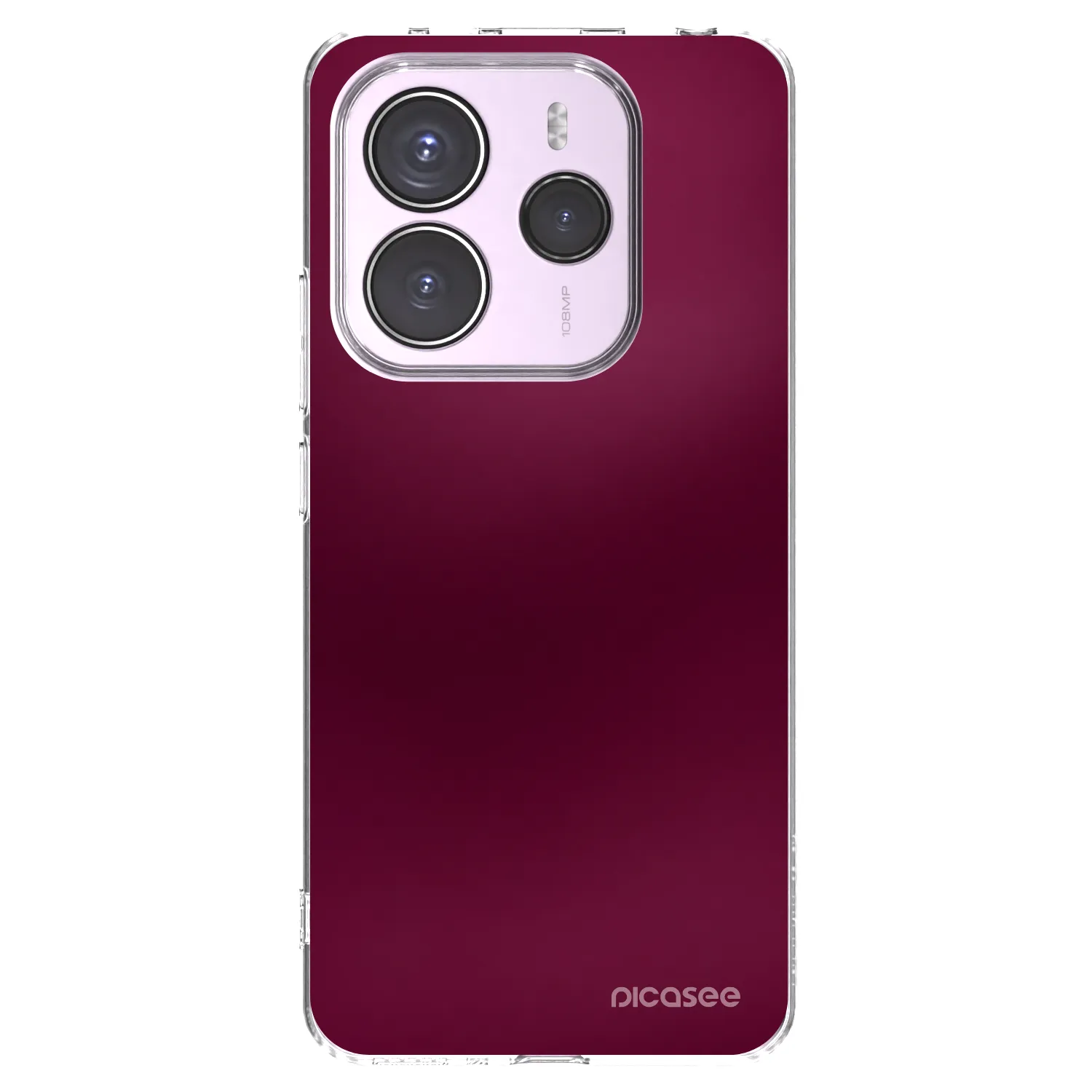 Picasee silikonowe przeźroczyste etui na Xiaomi Redmi Note 14 5G - Velvet Bordeaux