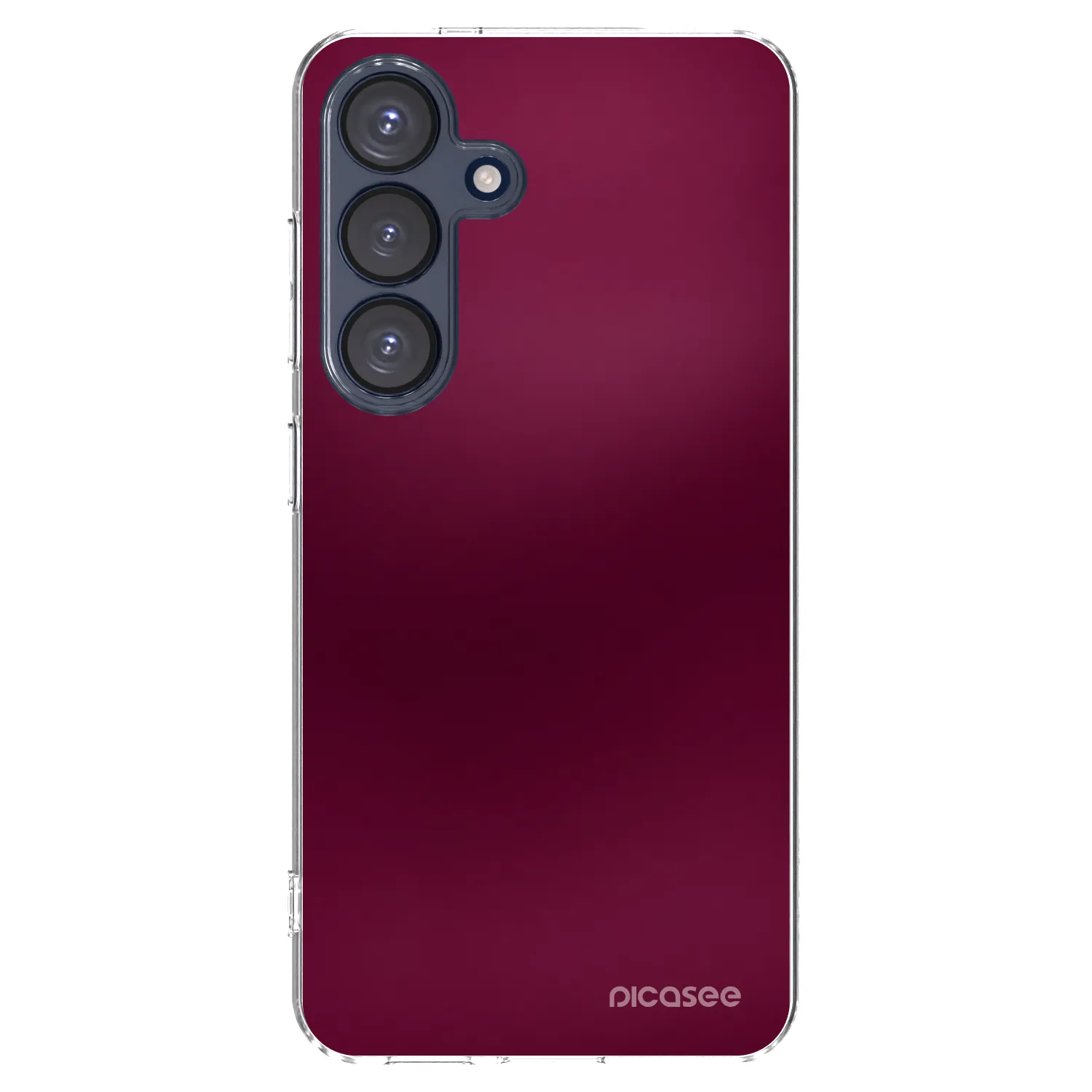 Picasee silikonowe przeźroczyste etui na Samsung Galaxy S25 5G - Velvet Bordeaux