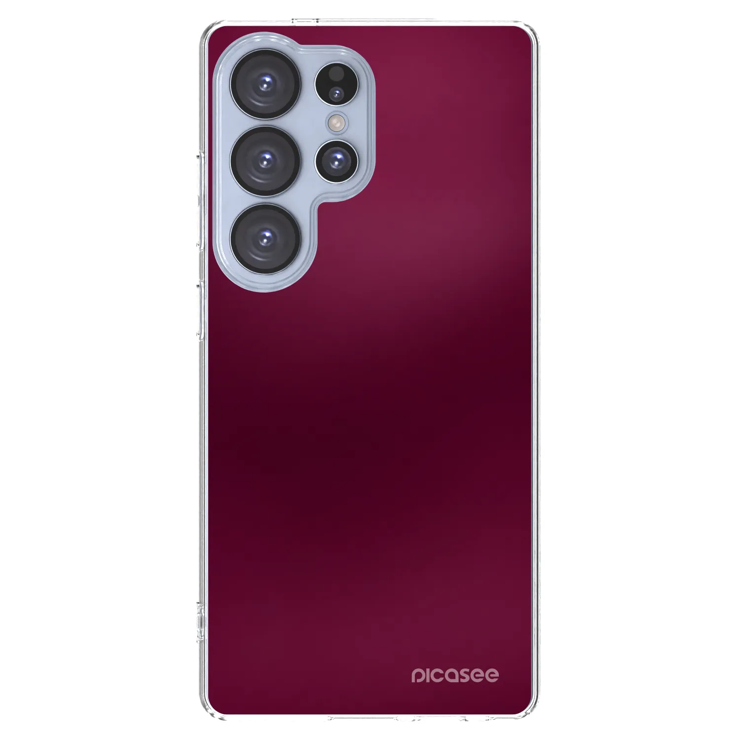 Picasee silikonowe przeźroczyste etui na Samsung Galaxy S25 Ultra 5G - Velvet Bordeaux