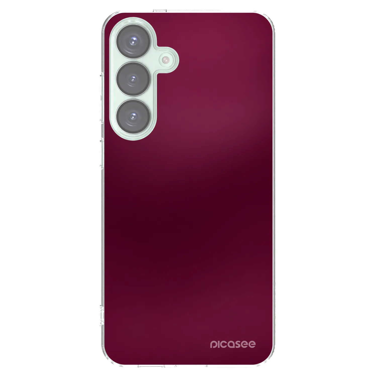Picasee silikonowe przeźroczyste etui na Samsung Galaxy S25+ 5G - Velvet Bordeaux