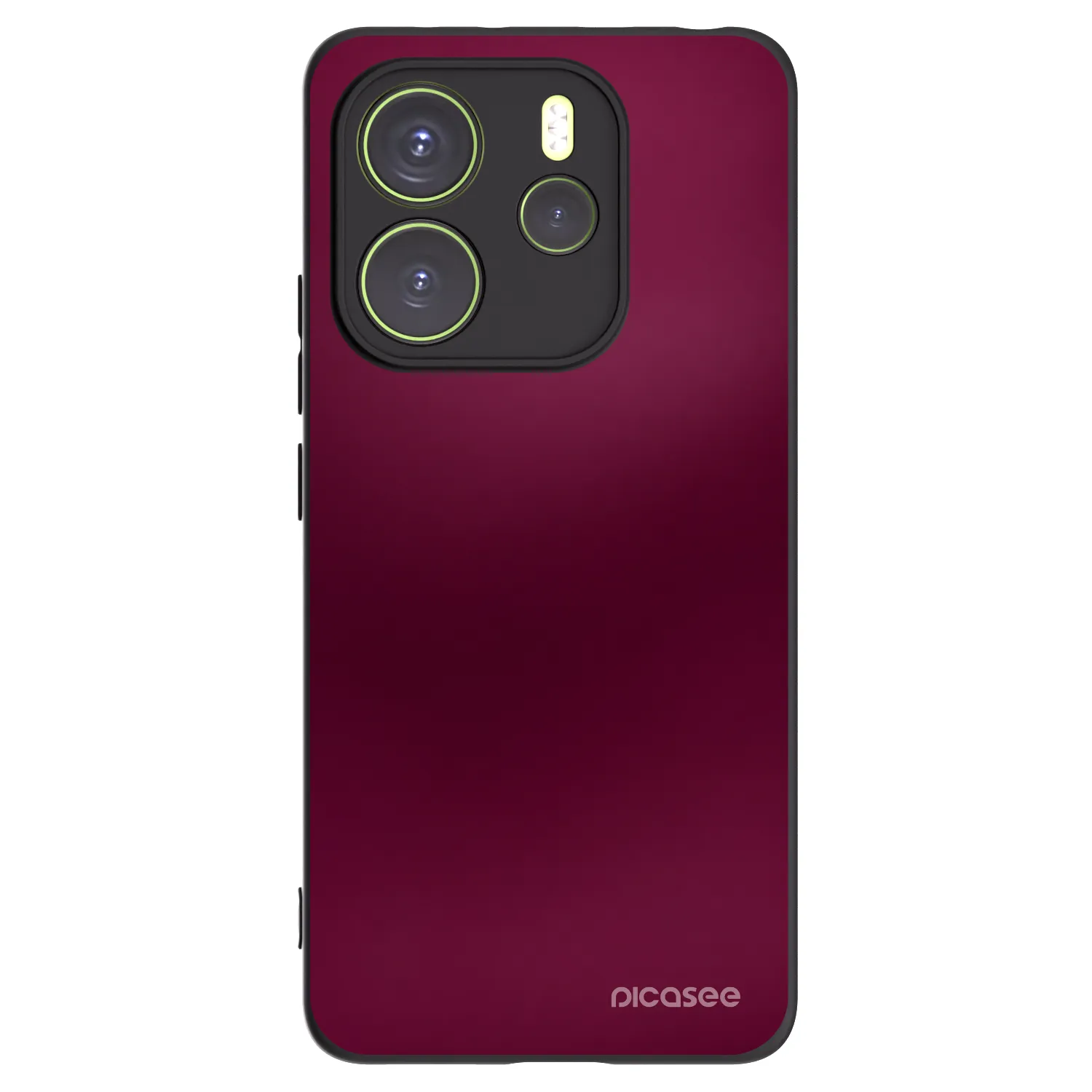 Picasee silikonowe czarne etui na Xiaomi Redmi Note 14 4G - Velvet Bordeaux