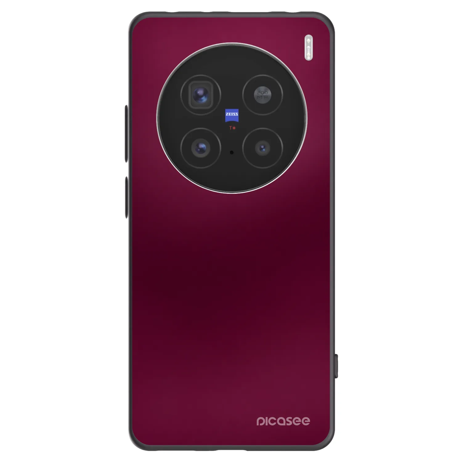 Picasee silikonowe czarne etui na Vivo X200 Pro - Velvet Bordeaux
