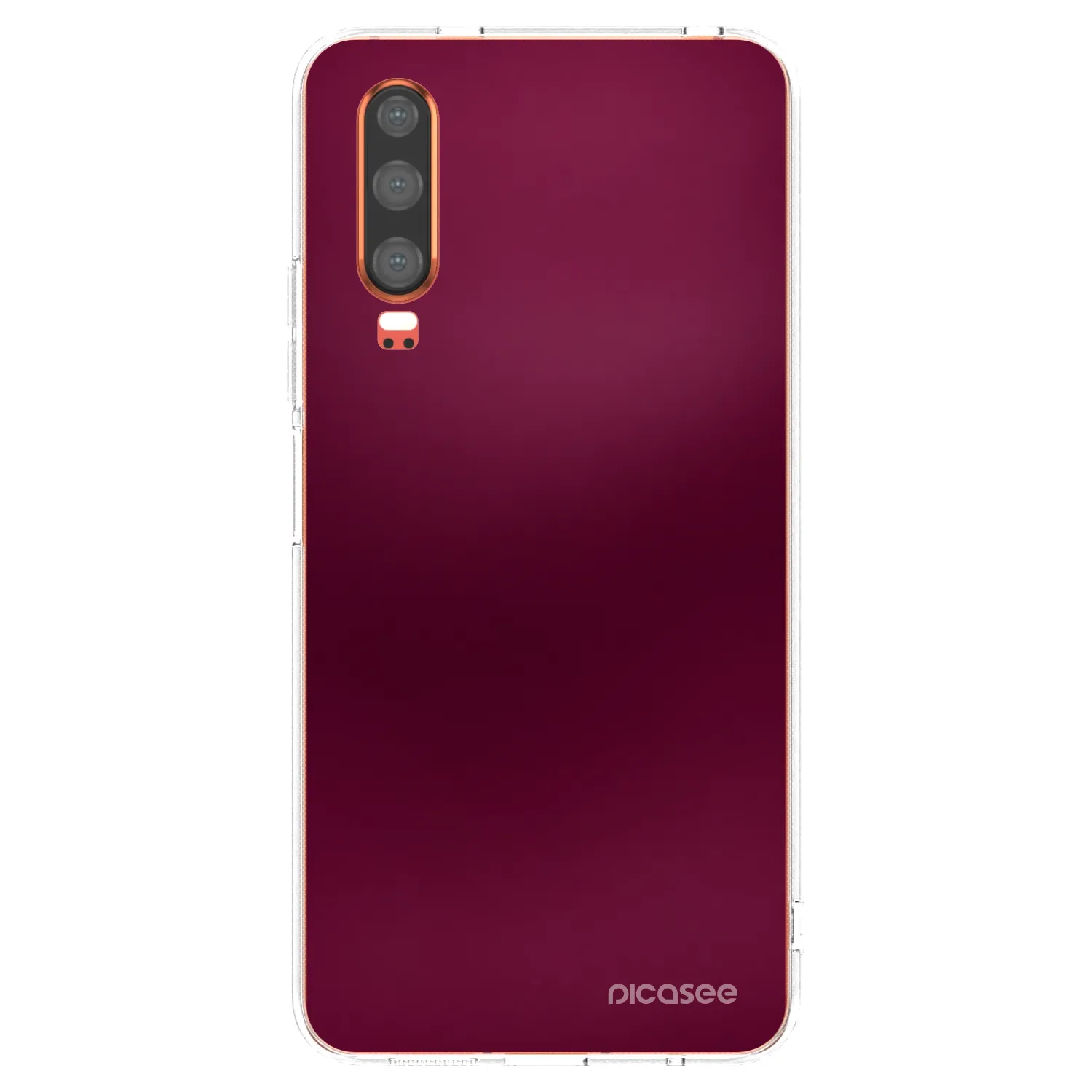 Picasee silikonowe przeźroczyste etui na Huawei P30 - Velvet Bordeaux
