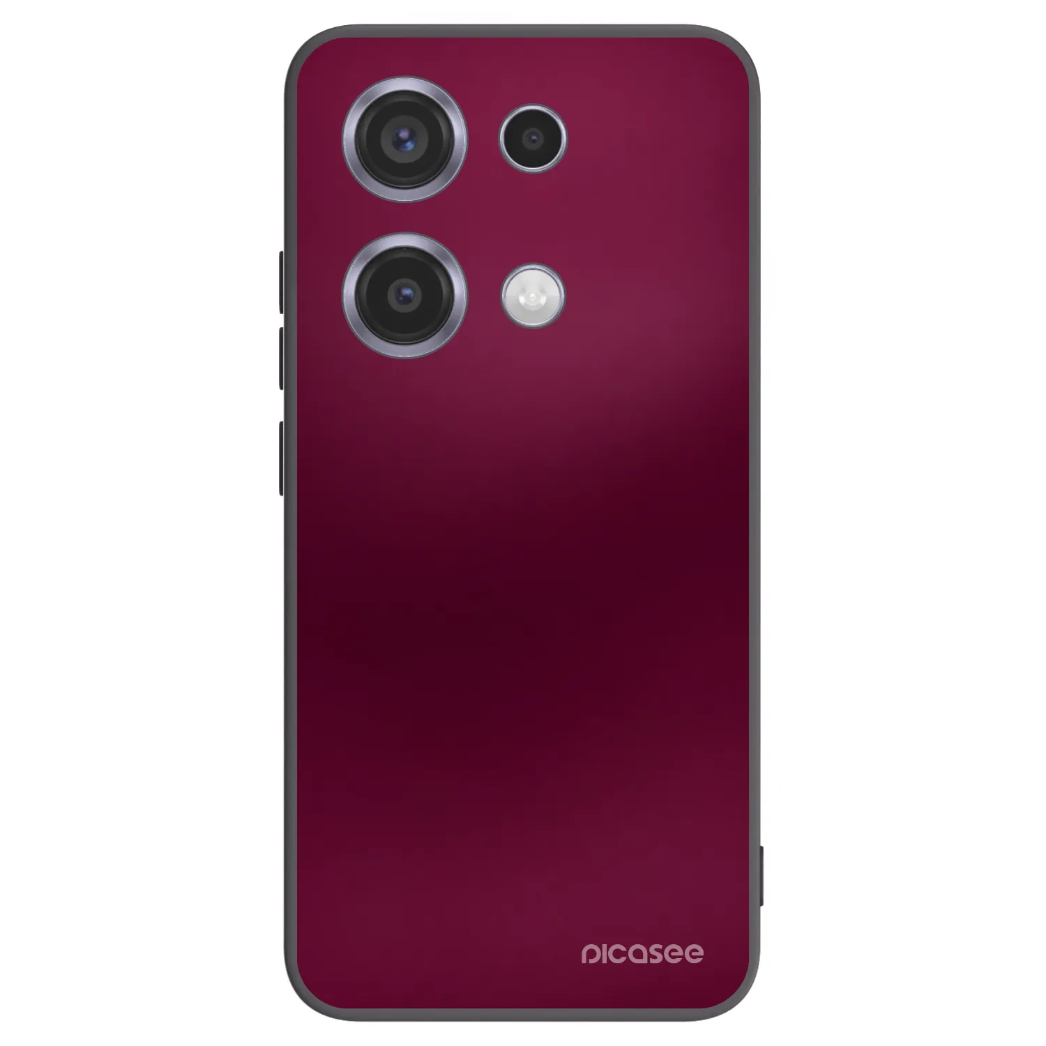 Picasee silikonowe czarne etui na Xiaomi Redmi Note 14S - Velvet Bordeaux