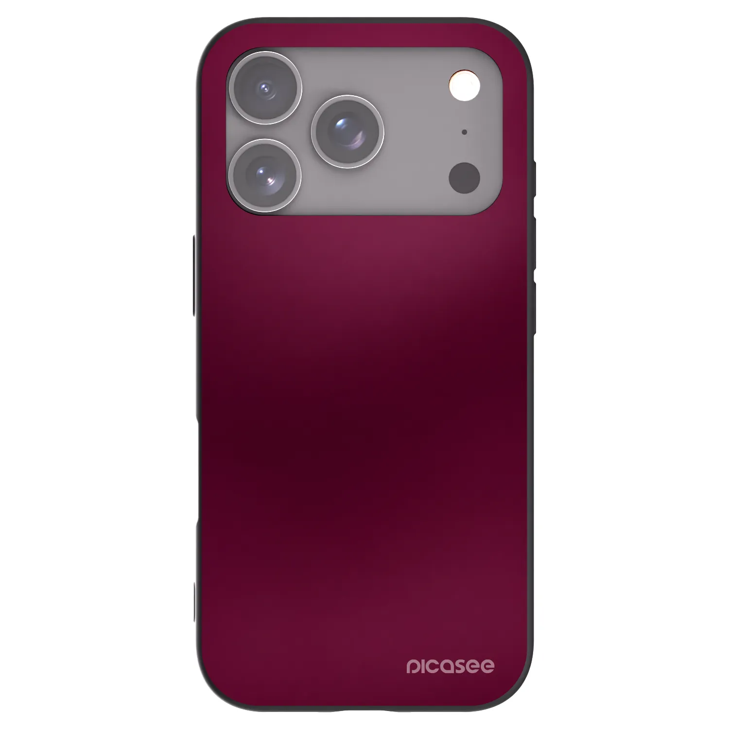 Picasee silikonowe czarne etui na Apple iPhone 17 Pro - Velvet Bordeaux