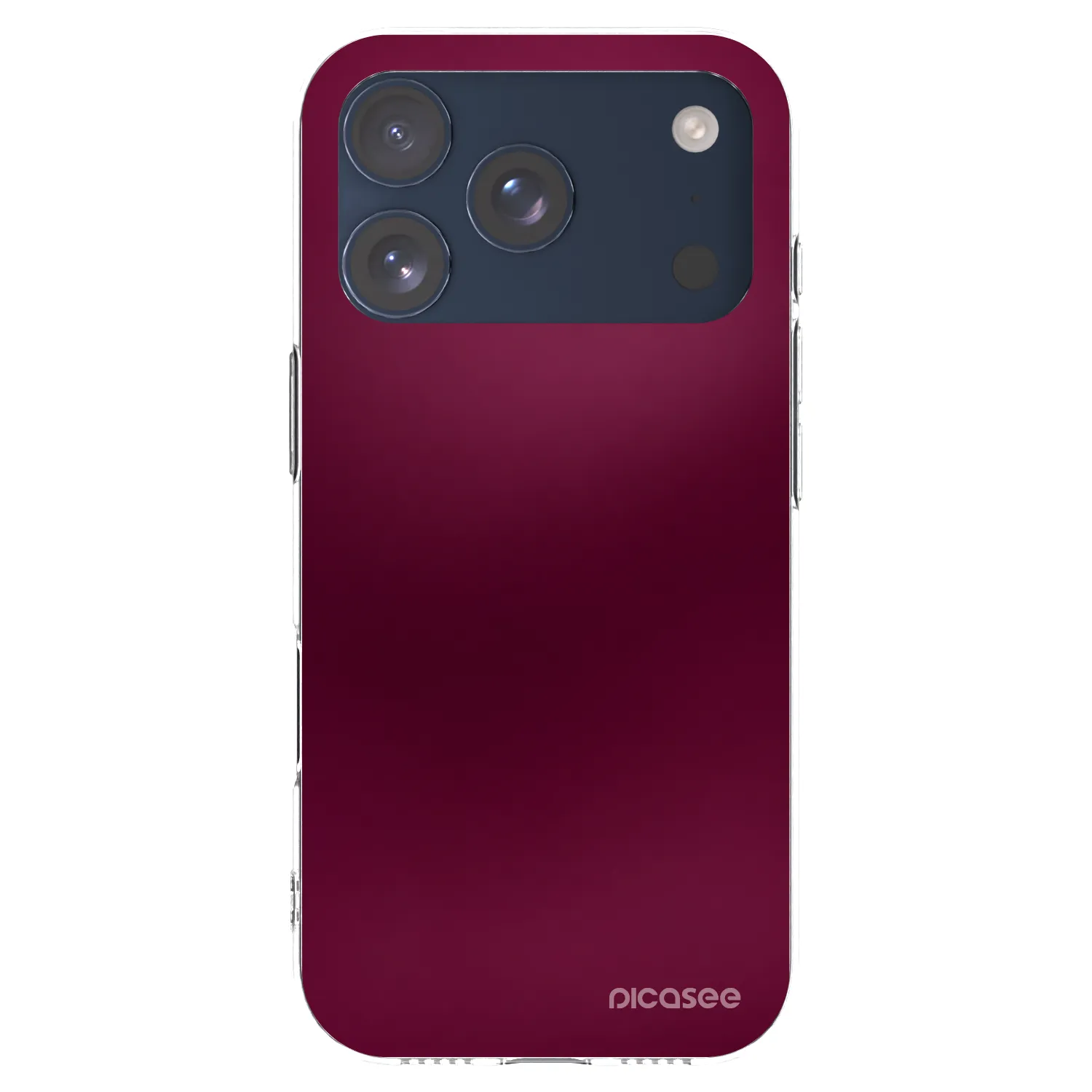 Picasee silikonowe przeźroczyste etui na Apple iPhone 17 Pro - Velvet Bordeaux