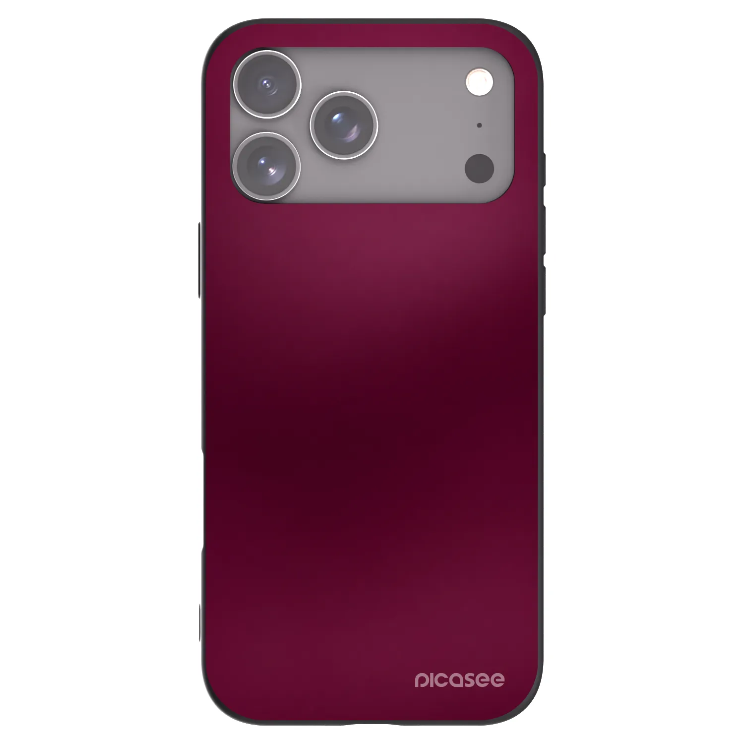 Picasee silikonowe czarne etui na Apple iPhone 17 Pro Max - Velvet Bordeaux
