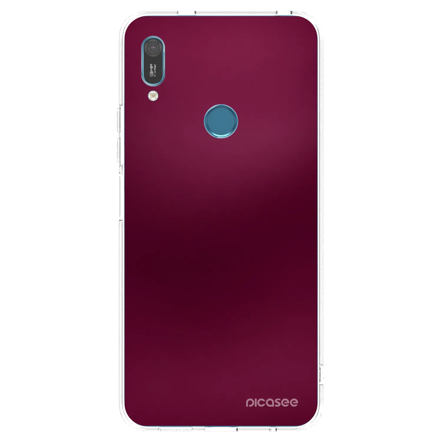 Picasee silikonowe przeźroczyste etui na Huawei Y6 2019 - Velvet Bordeaux