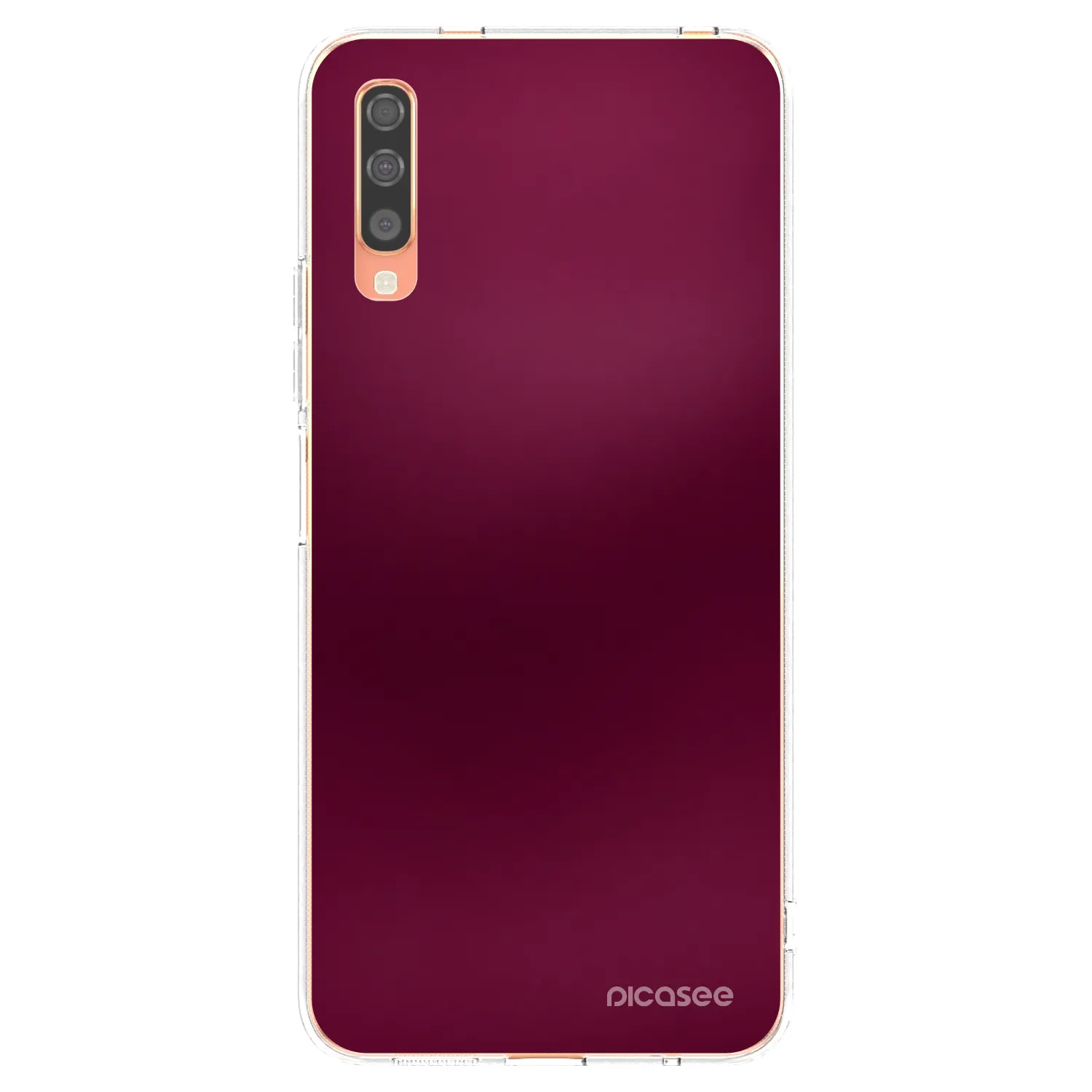 Picasee silikonowe przeźroczyste etui na Samsung Galaxy A70 A705F - Velvet Bordeaux
