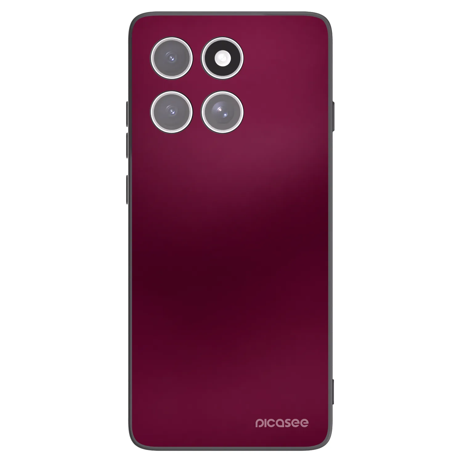 Picasee silikonowe czarne etui na Motorola Edge 60 Pro - Velvet Bordeaux