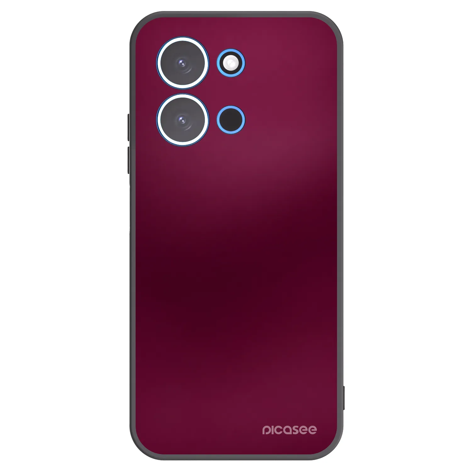 Picasee silikonowe czarne etui na Xiaomi Redmi 15C 4G - Velvet Bordeaux