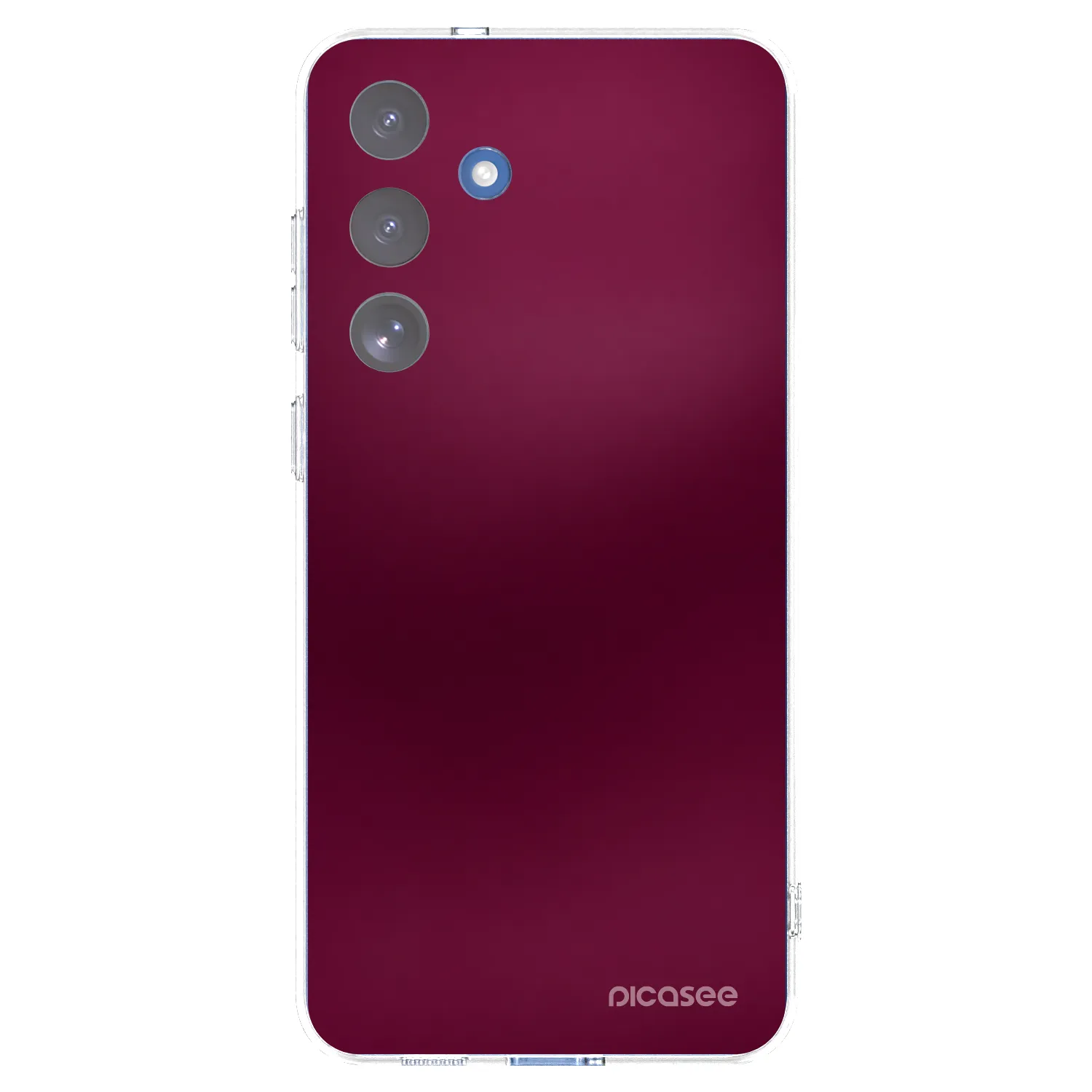 Picasee silikonowe przeźroczyste etui na Samsung Galaxy S25 FE 5G - Velvet Bordeaux