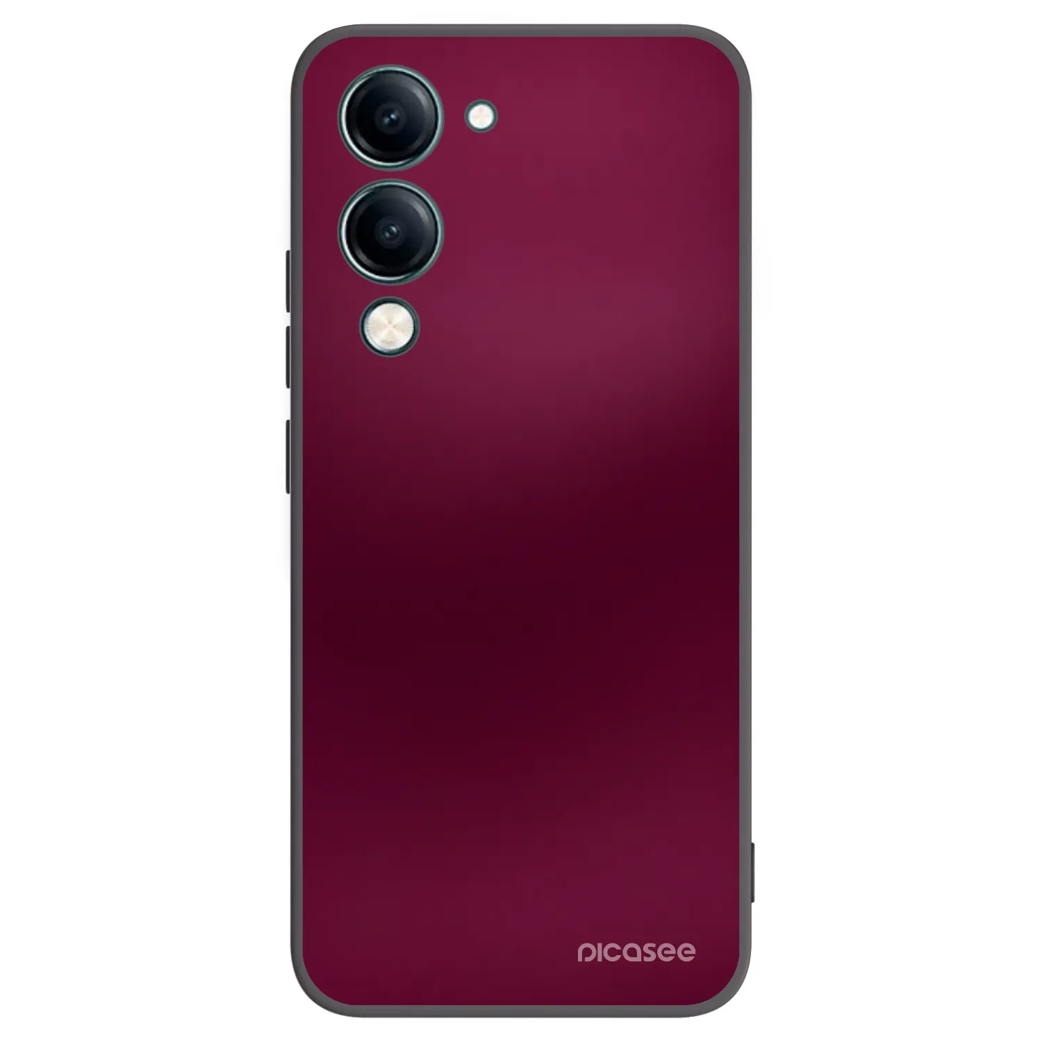 Picasee silikonowe czarne etui na Vivo Y29s 5G - Velvet Bordeaux