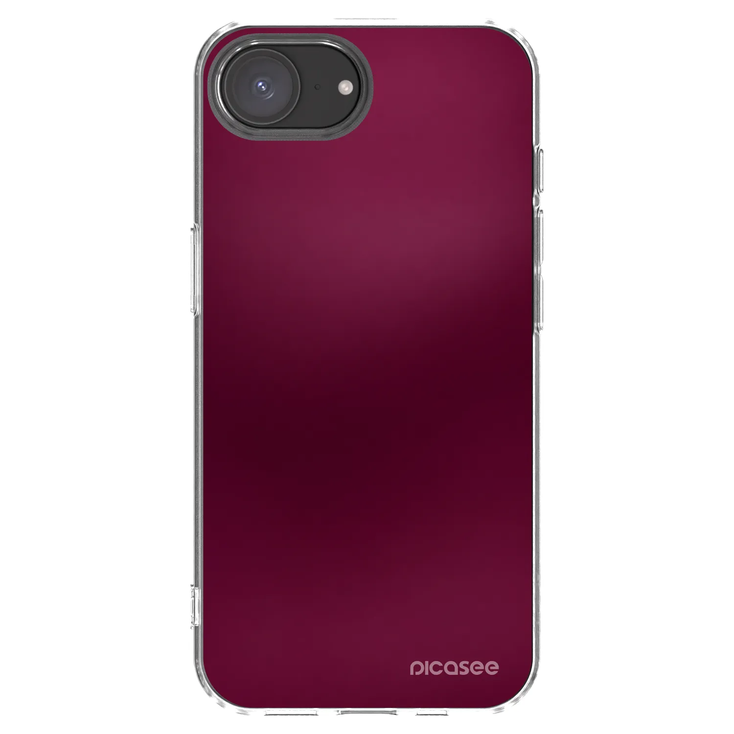 Picasee silikonowe przeźroczyste etui na Apple iPhone 17e - Velvet Bordeaux