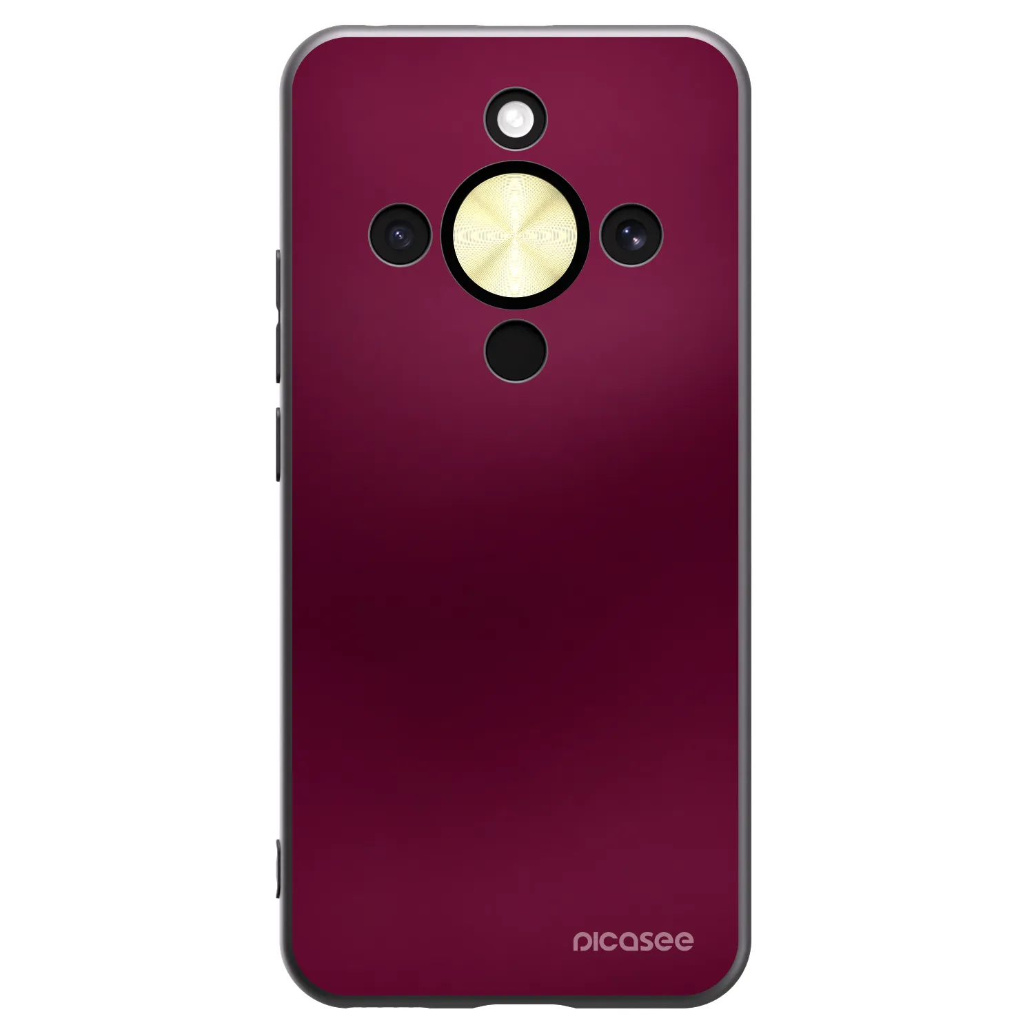 Picasee silikonowe czarne etui na Honor Magic8 Lite 5G - Velvet Bordeaux