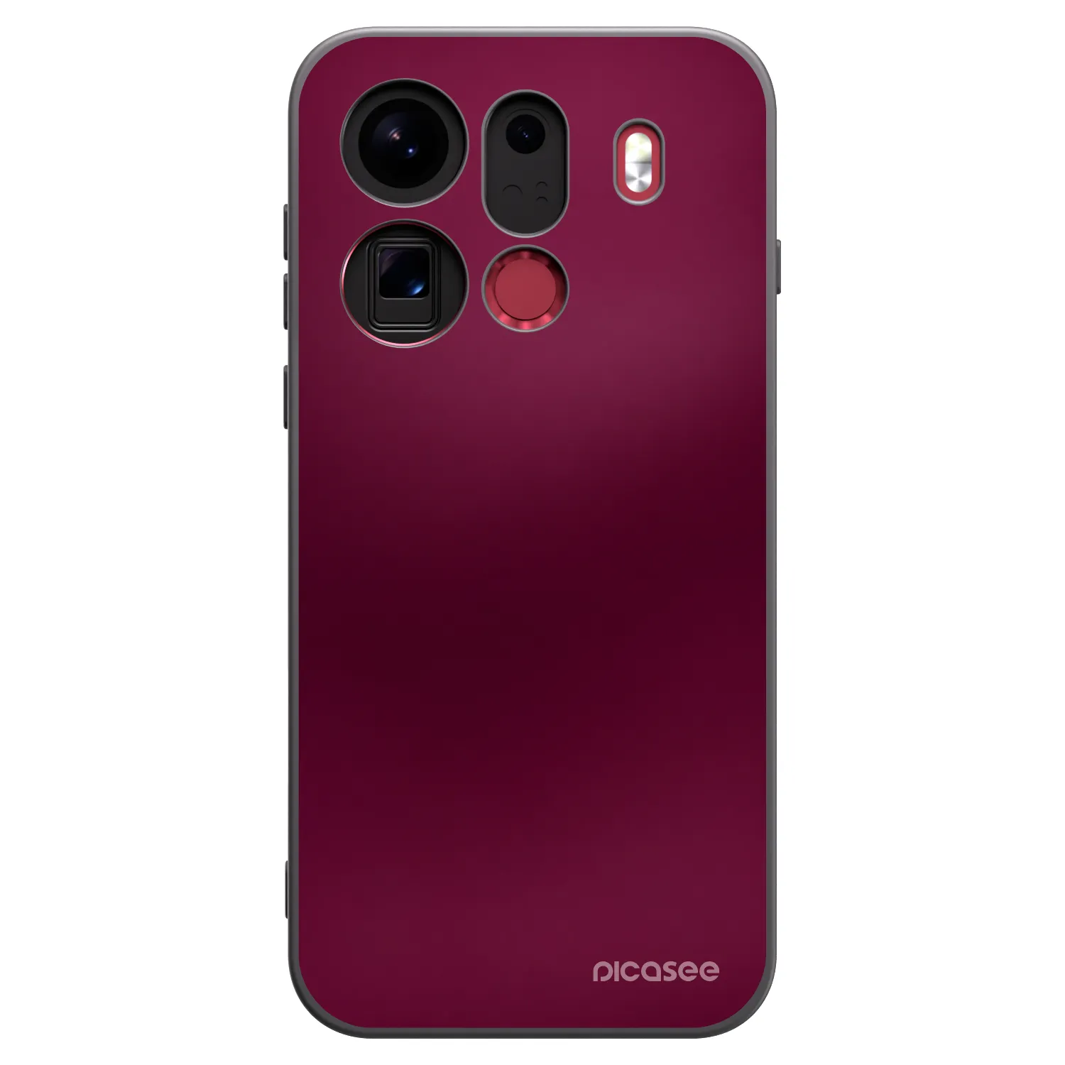 Picasee silikonowe czarne etui na OPPO Find X9 Pro - Velvet Bordeaux
