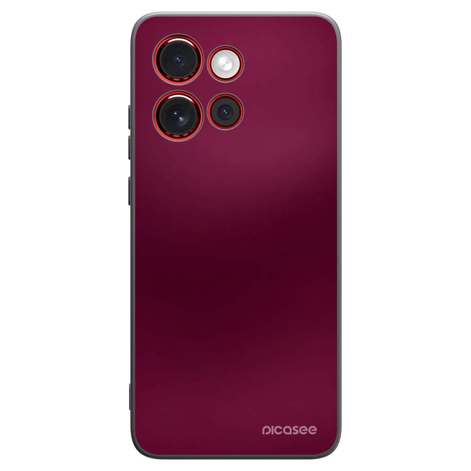 Picasee silikonowe czarne etui na Motorola Edge 60 Neo 5G - Velvet Bordeaux