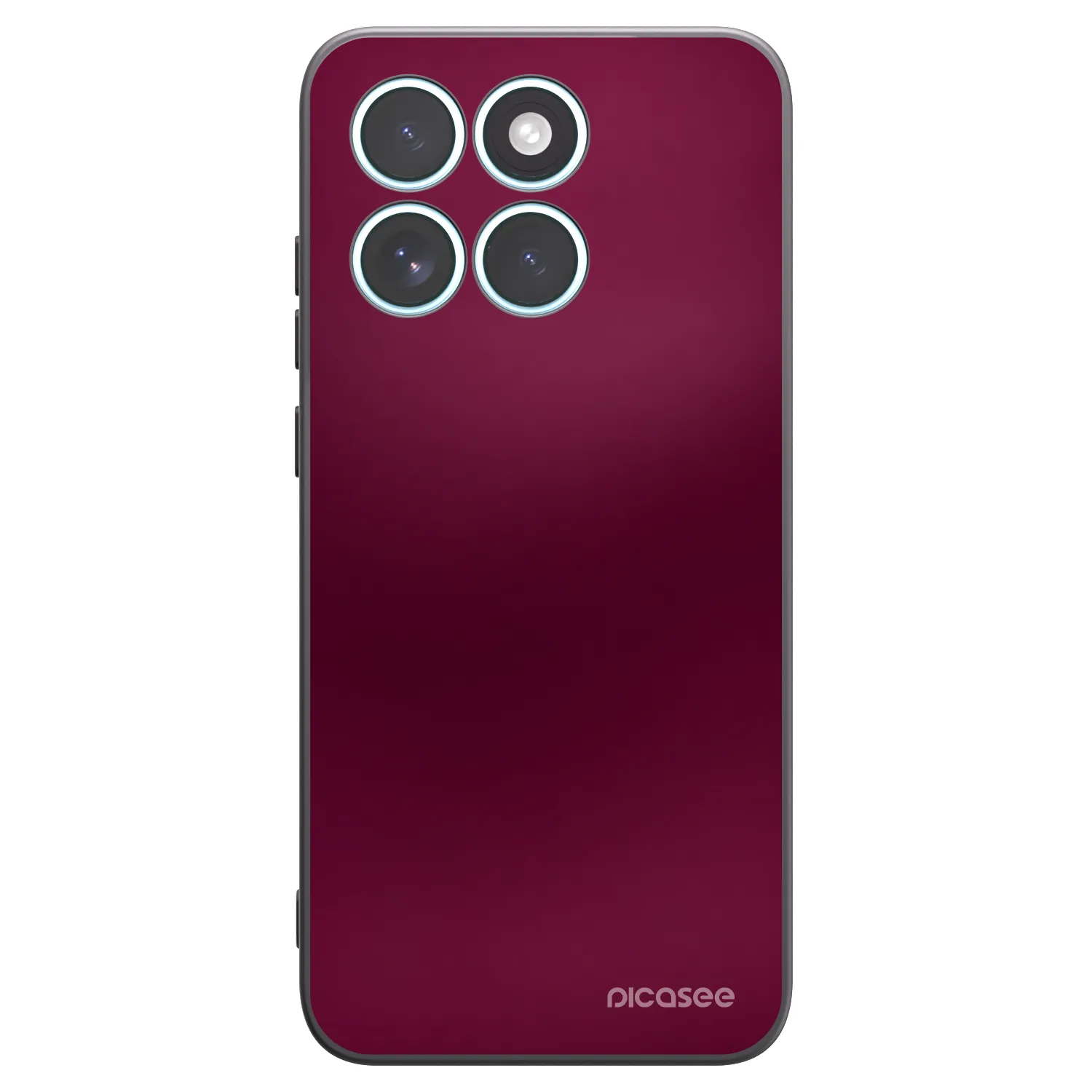 Picasee silikonowe czarne etui na Motorola Edge 70 Fusion - Velvet Bordeaux