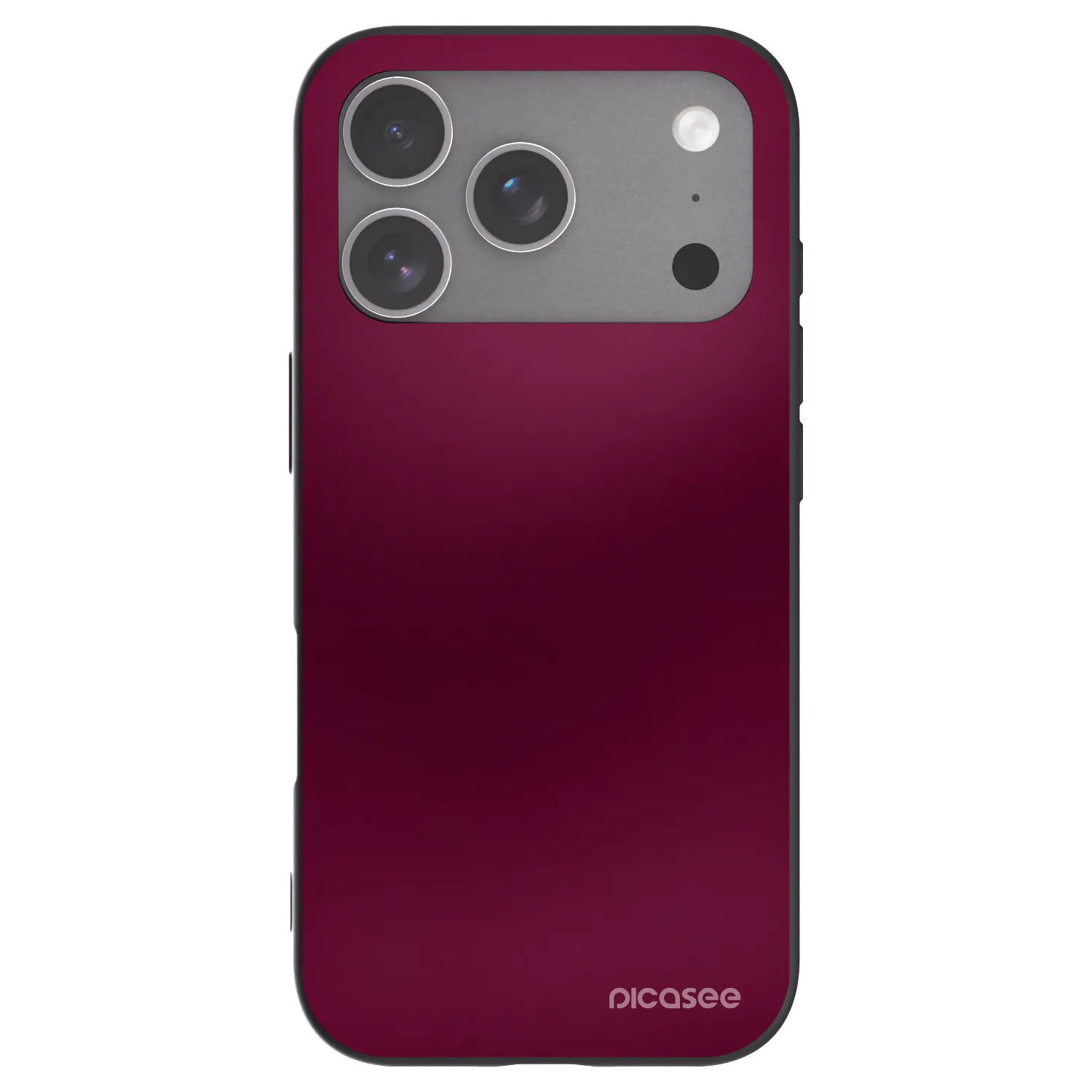 Picasee silikonowe czarne etui na Apple iPhone 18 Pro - Velvet Bordeaux