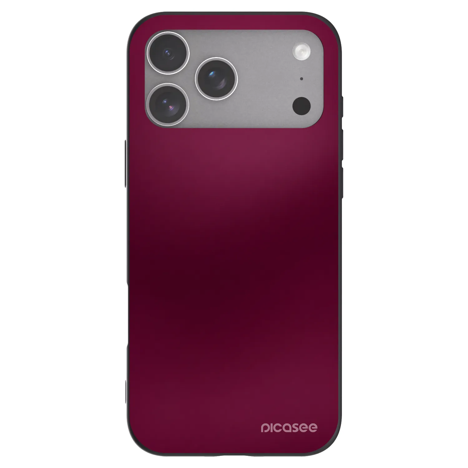 Picasee silikonowe czarne etui na Apple iPhone 18 Pro Max - Velvet Bordeaux