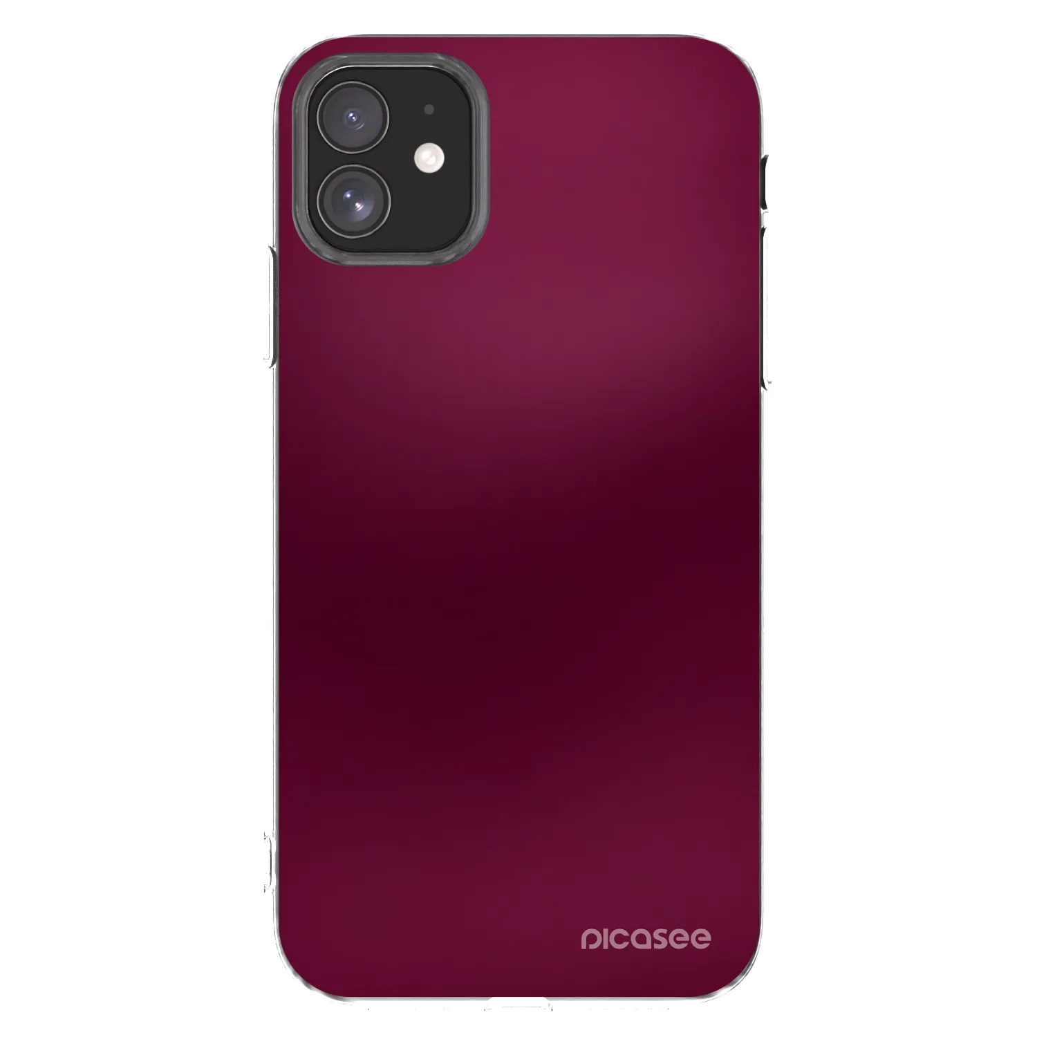 Picasee silikonowe przeźroczyste etui na Apple iPhone 11 - Velvet Bordeaux