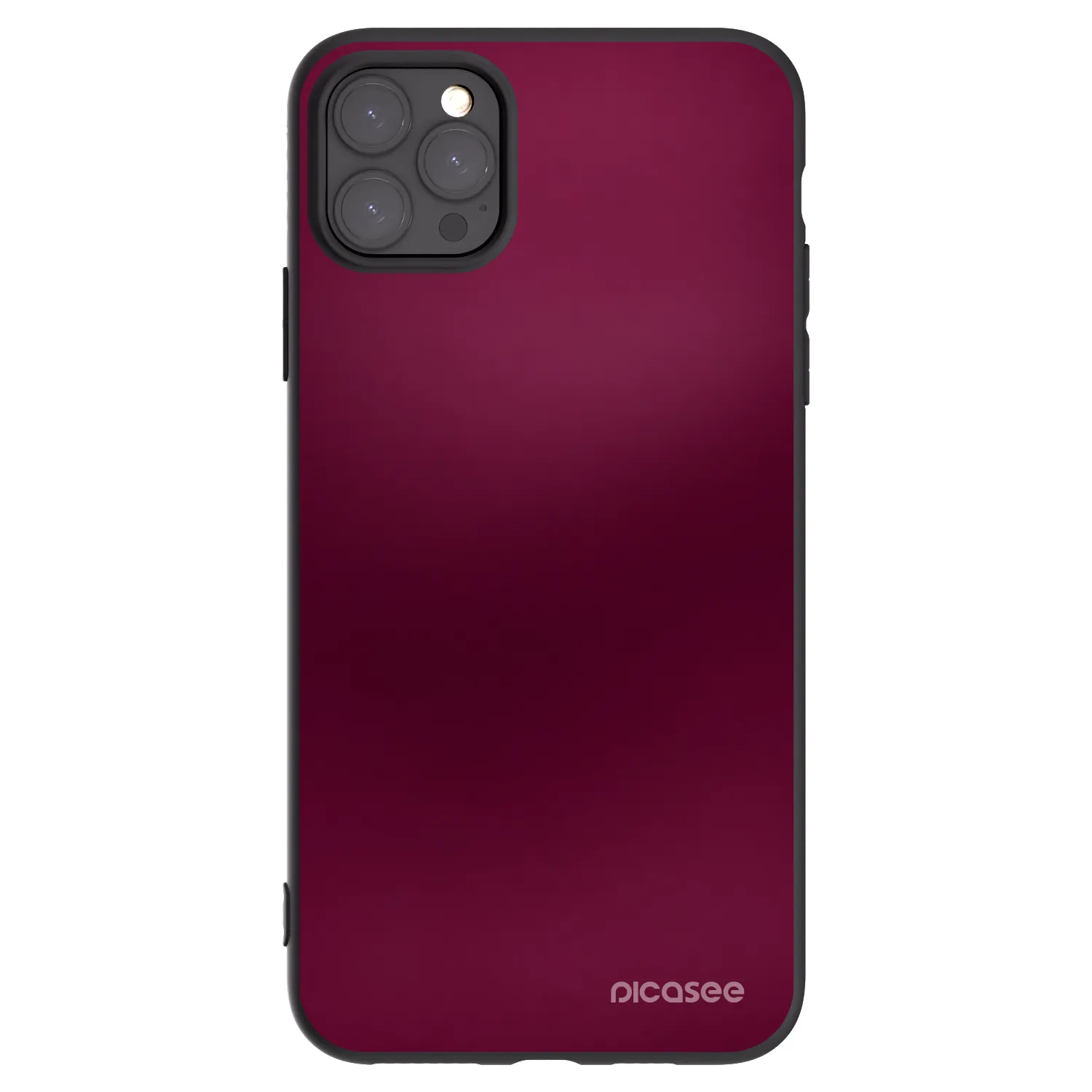 Picasee silikonowe czarne etui na Apple iPhone 11 Pro Max - Velvet Bordeaux