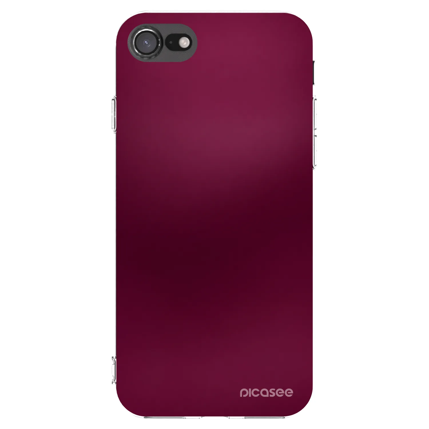 Picasee silikonowe przeźroczyste etui na Apple iPhone 8 - Velvet Bordeaux