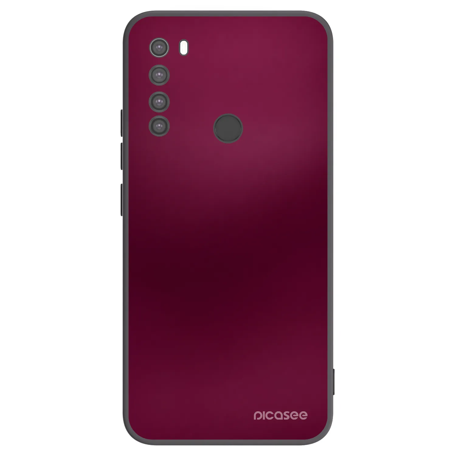 Picasee silikonowe czarne etui na Xiaomi Redmi Note 8 - Velvet Bordeaux