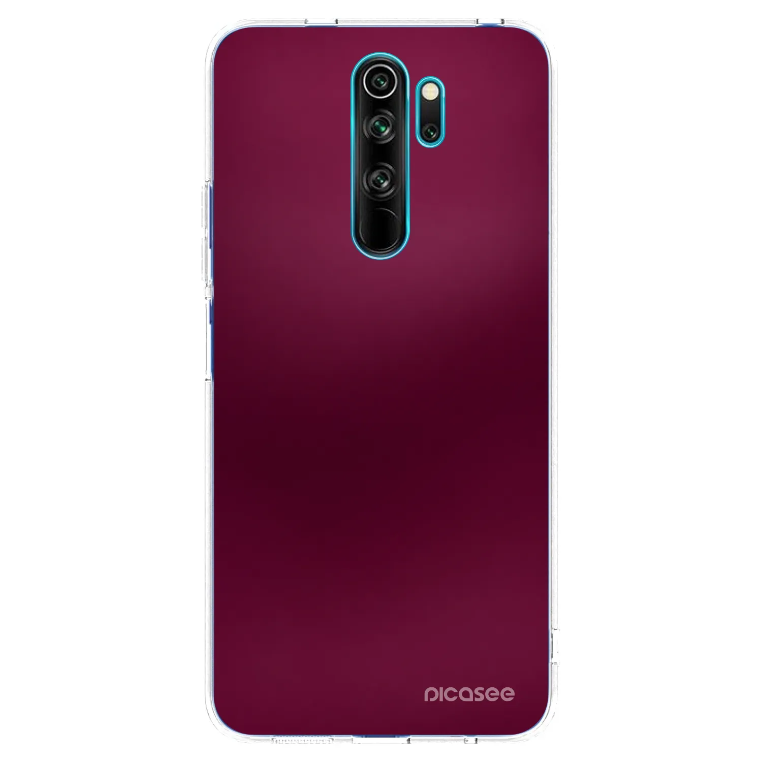 Picasee silikonowe przeźroczyste etui na Xiaomi Redmi Note 8 Pro - Velvet Bordeaux