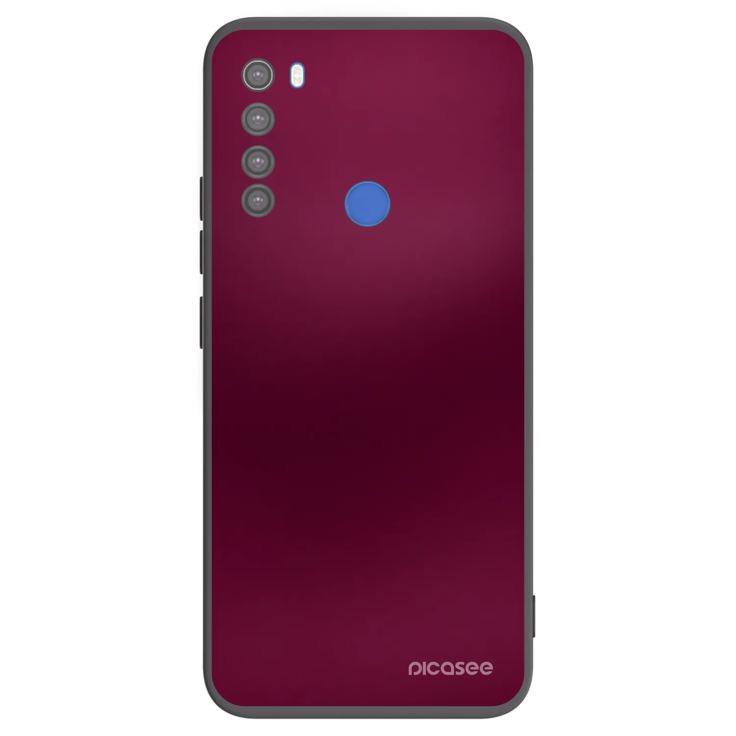 Picasee silikonowe czarne etui na Xiaomi Redmi Note 8T - Velvet Bordeaux