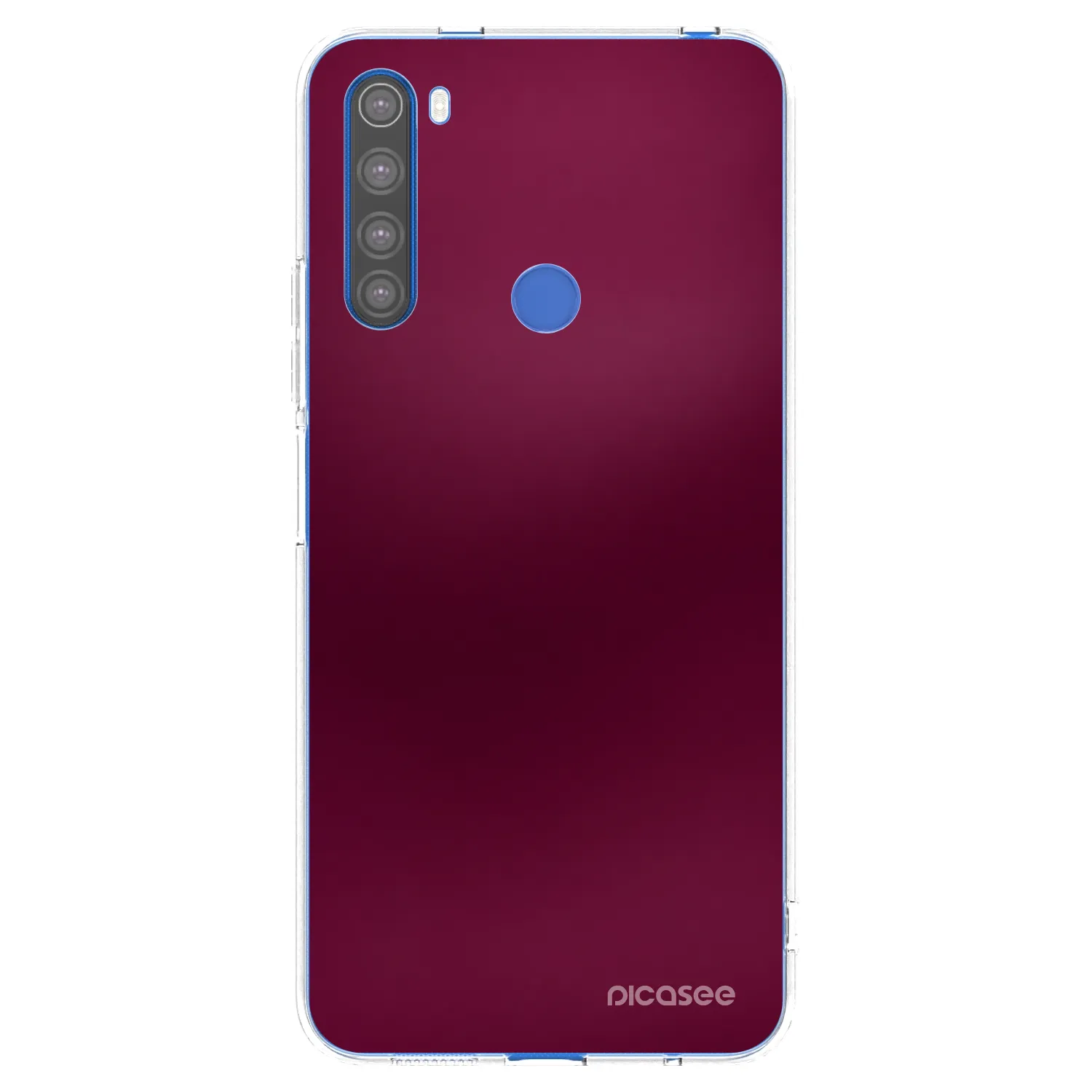 Picasee silikonowe przeźroczyste etui na Xiaomi Redmi Note 8T - Velvet Bordeaux