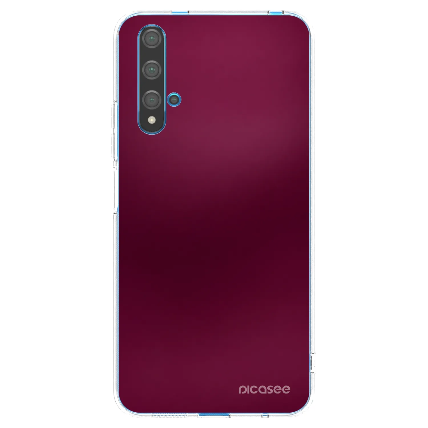 Picasee silikonowe przeźroczyste etui na Huawei Nova 5T - Velvet Bordeaux