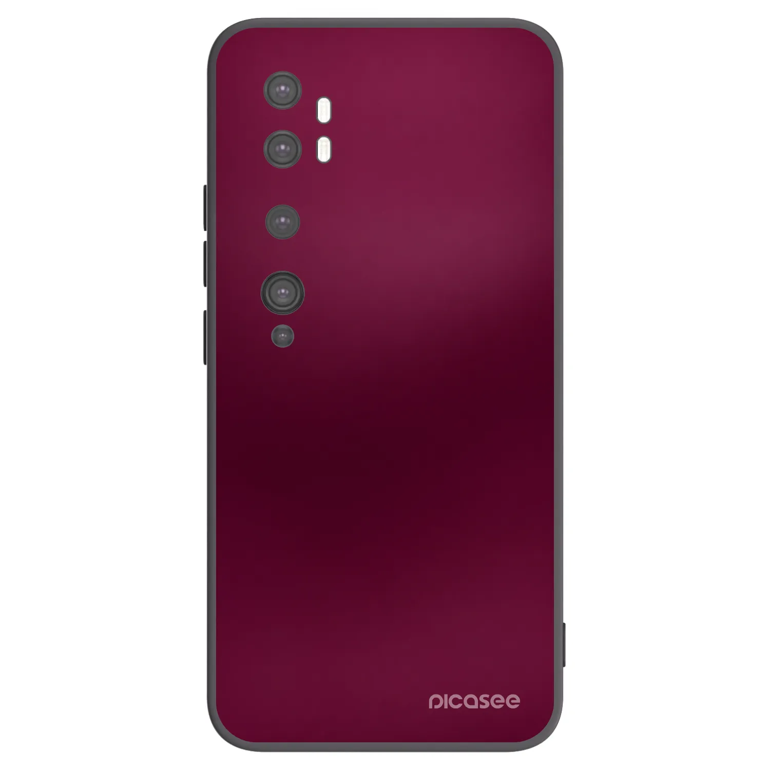 Picasee silikonowe czarne etui na Xiaomi Mi Note 10 (Pro) - Velvet Bordeaux