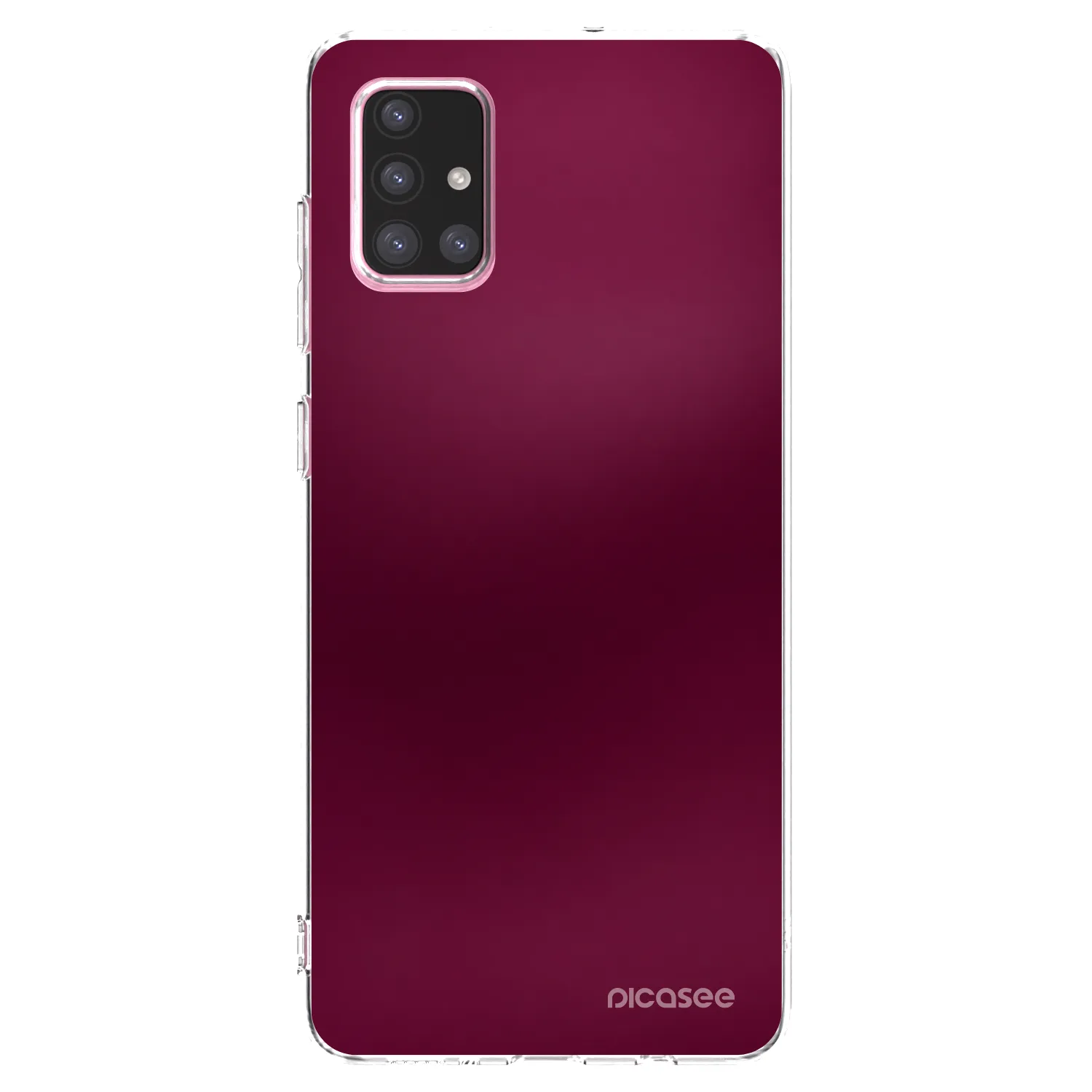 Picasee silikonowe przeźroczyste etui na Samsung Galaxy A71 A715F - Velvet Bordeaux